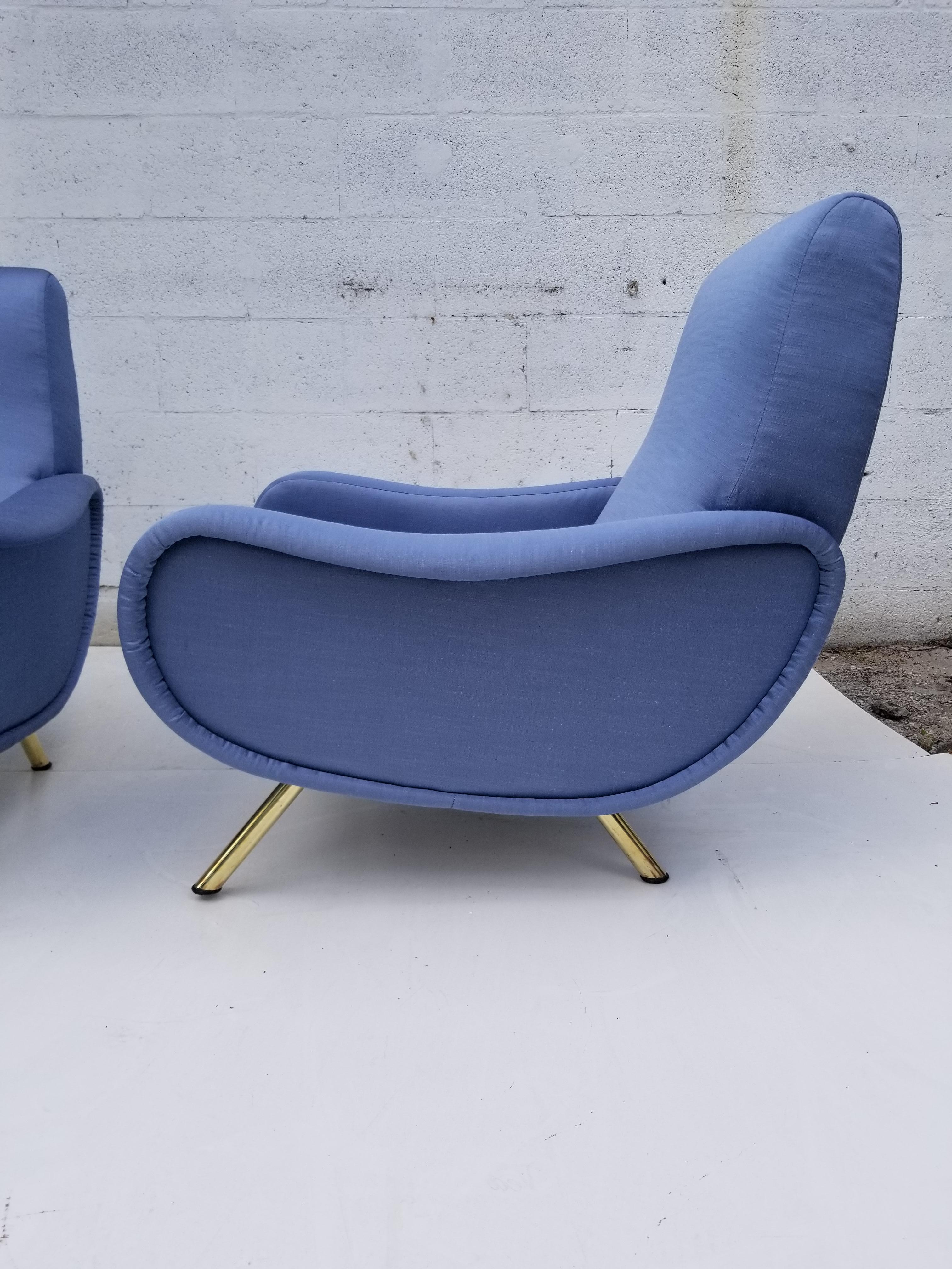 Pair of Marco Zanuso Lady Chairs, Early Edition 2