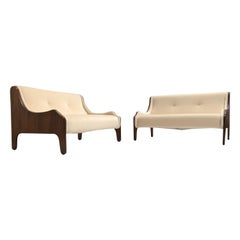 Paire de Marco Zanuso  Loveseats en velours mohair « Milan », 1957, Arflex Italie