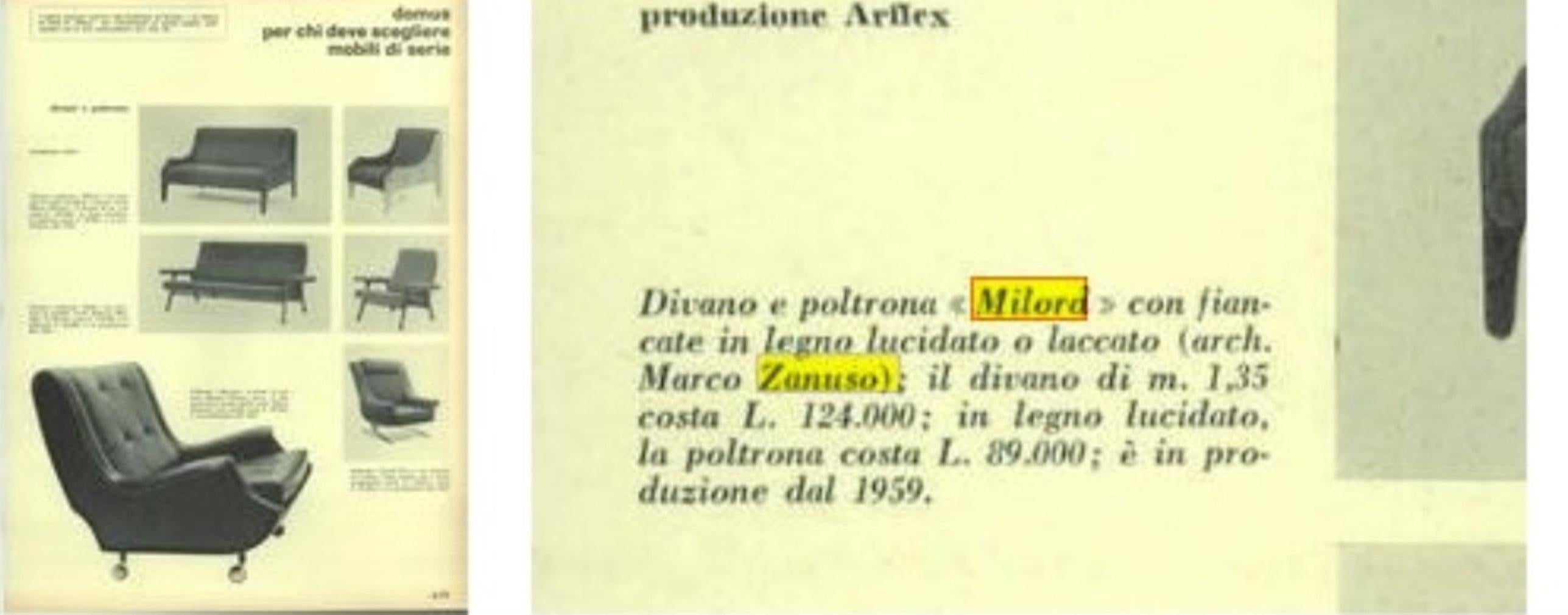 Pair of Marco Zanuso  'Milord ' Loveseats in Mohair Velvet, 1957, Arflex Italy 13
