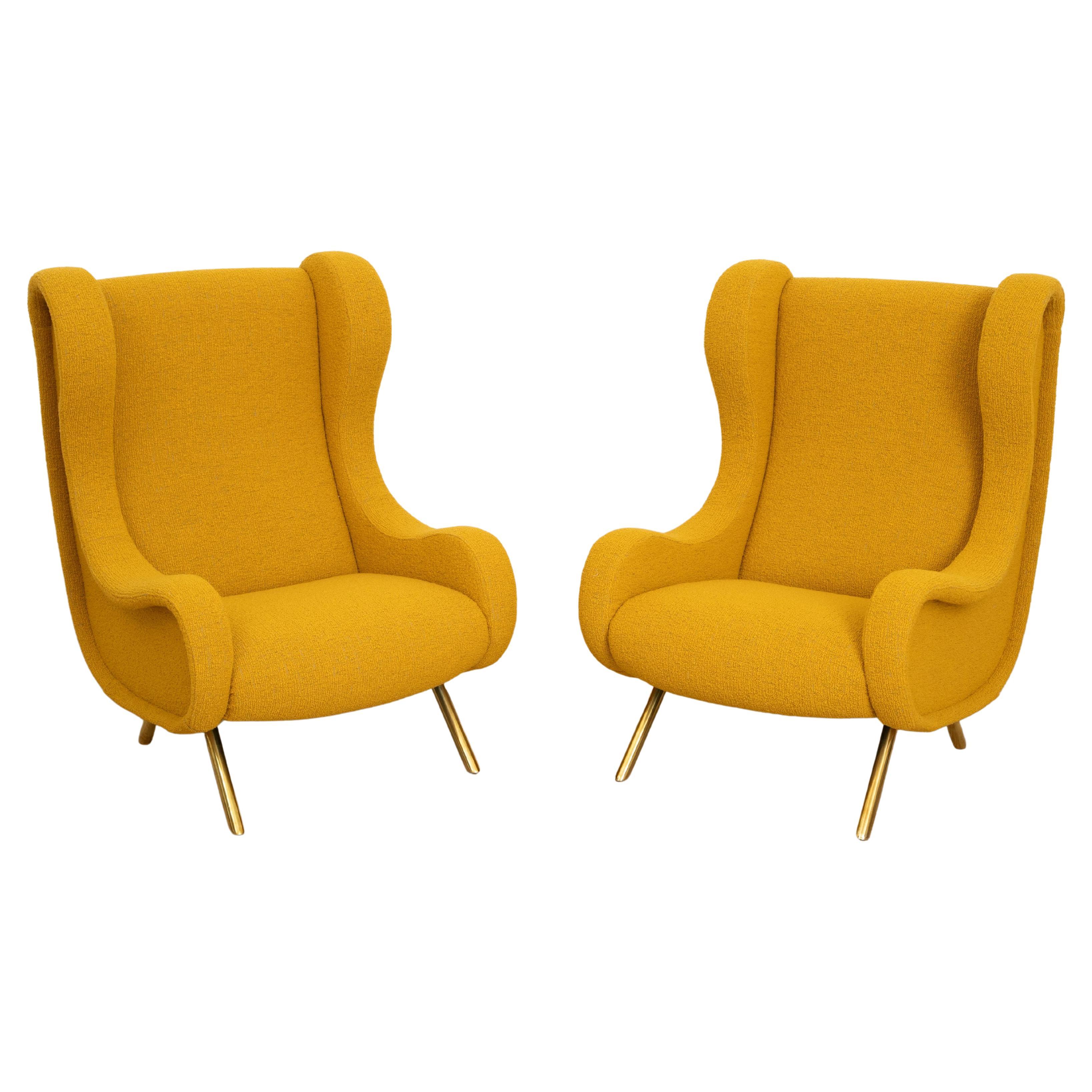 Pair of Marco Zanuso “Senior” Lounge Chairs