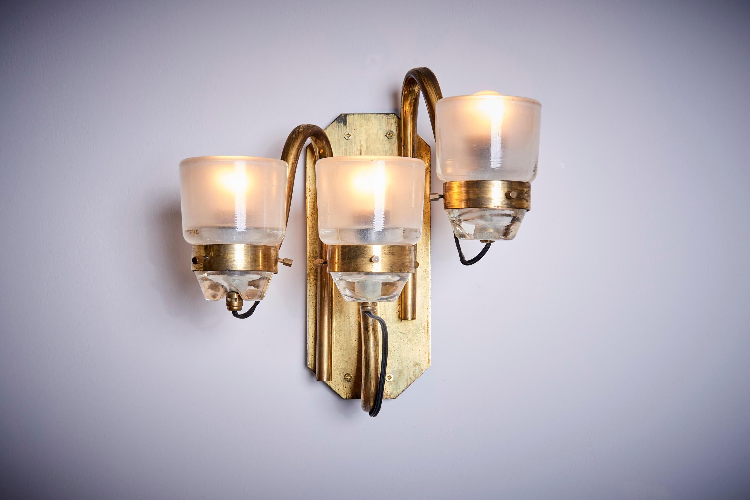 Pair of Marco Zanuso Wall Lamps or Sconces by O-Luce For Sale 2