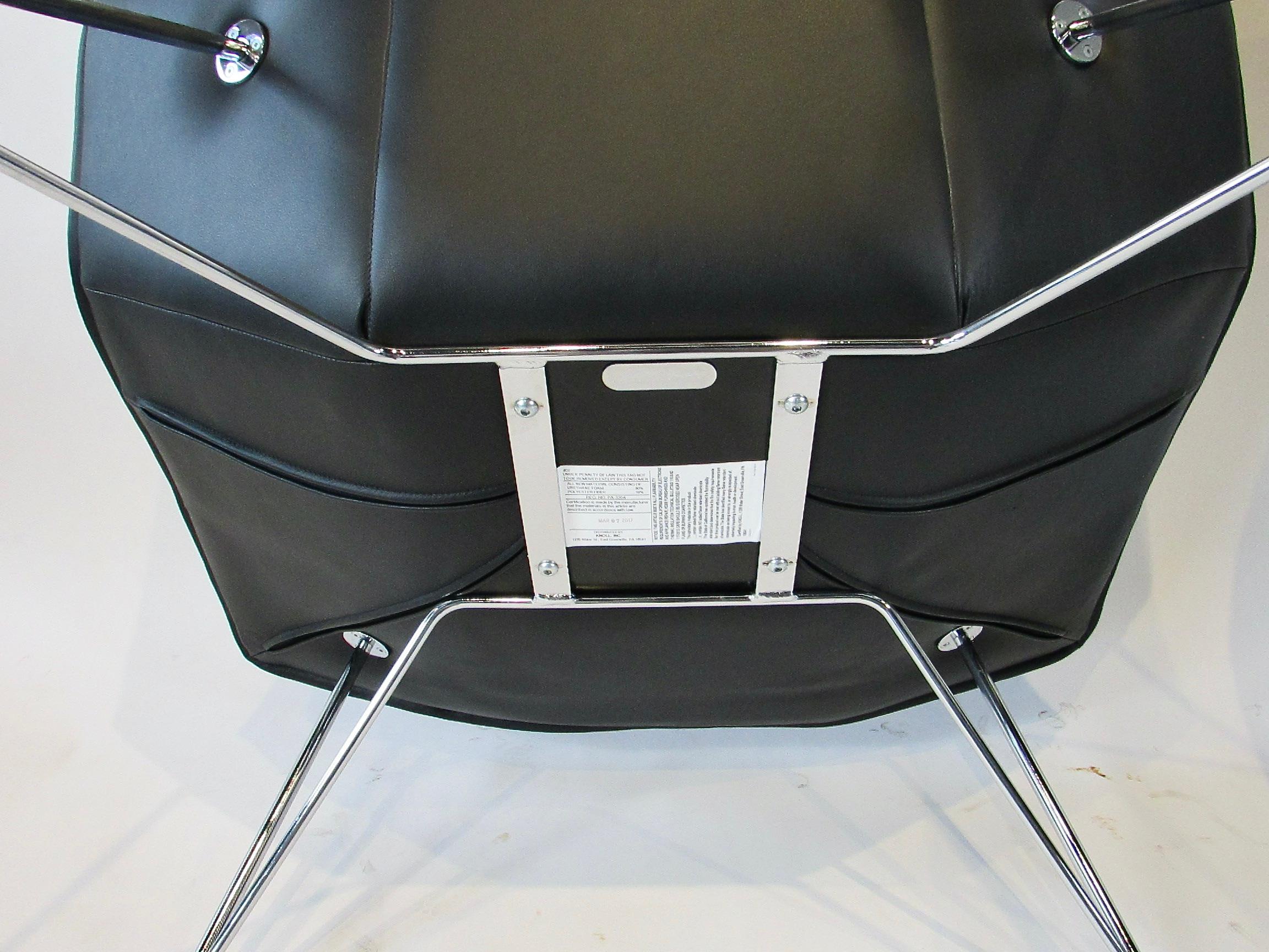 Paire de chaises longues en cuir noir Marcus Jehs & Jurgen Laub pour Knoll Bon état - En vente à Ferndale, MI