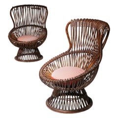 Pair of "Margherita" Lounge Chairs by Franco Albini for Bonacina, Italy, 1950s