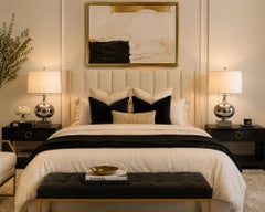 Coppia di lampade da tavolo in nichel lucido Marian Jamieson "Paris", American Lighting