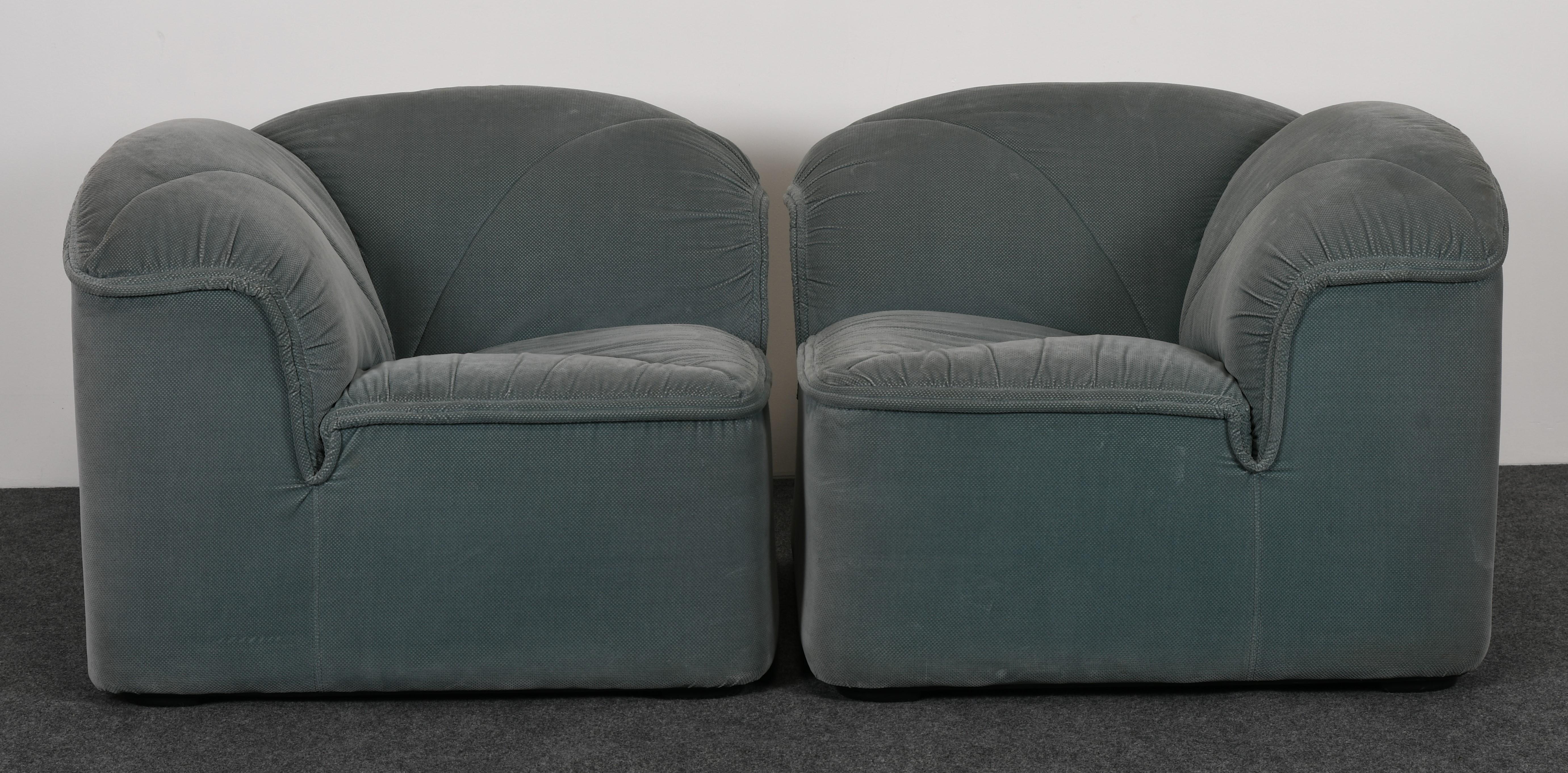 Upholstery Pair of Mariani Lounge Chairs for Pace Collection, Inc., 1970s