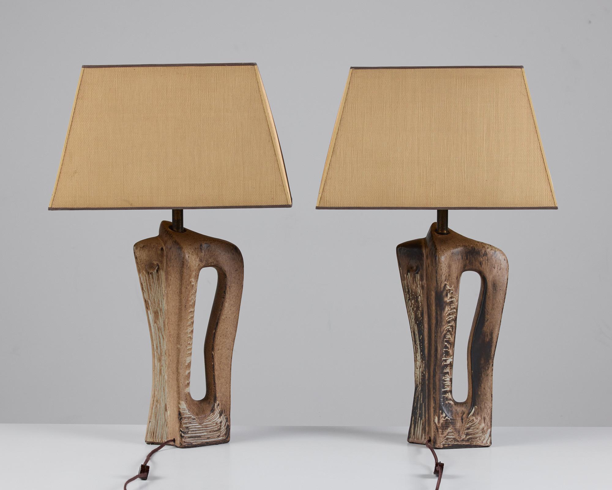 Pair of Marianna Von Allesch Ceramic Lamps 2