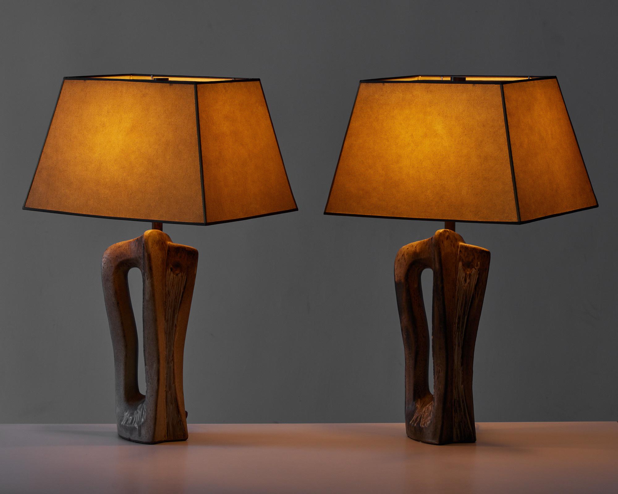 Pair of Marianna Von Allesch Ceramic Lamps 3
