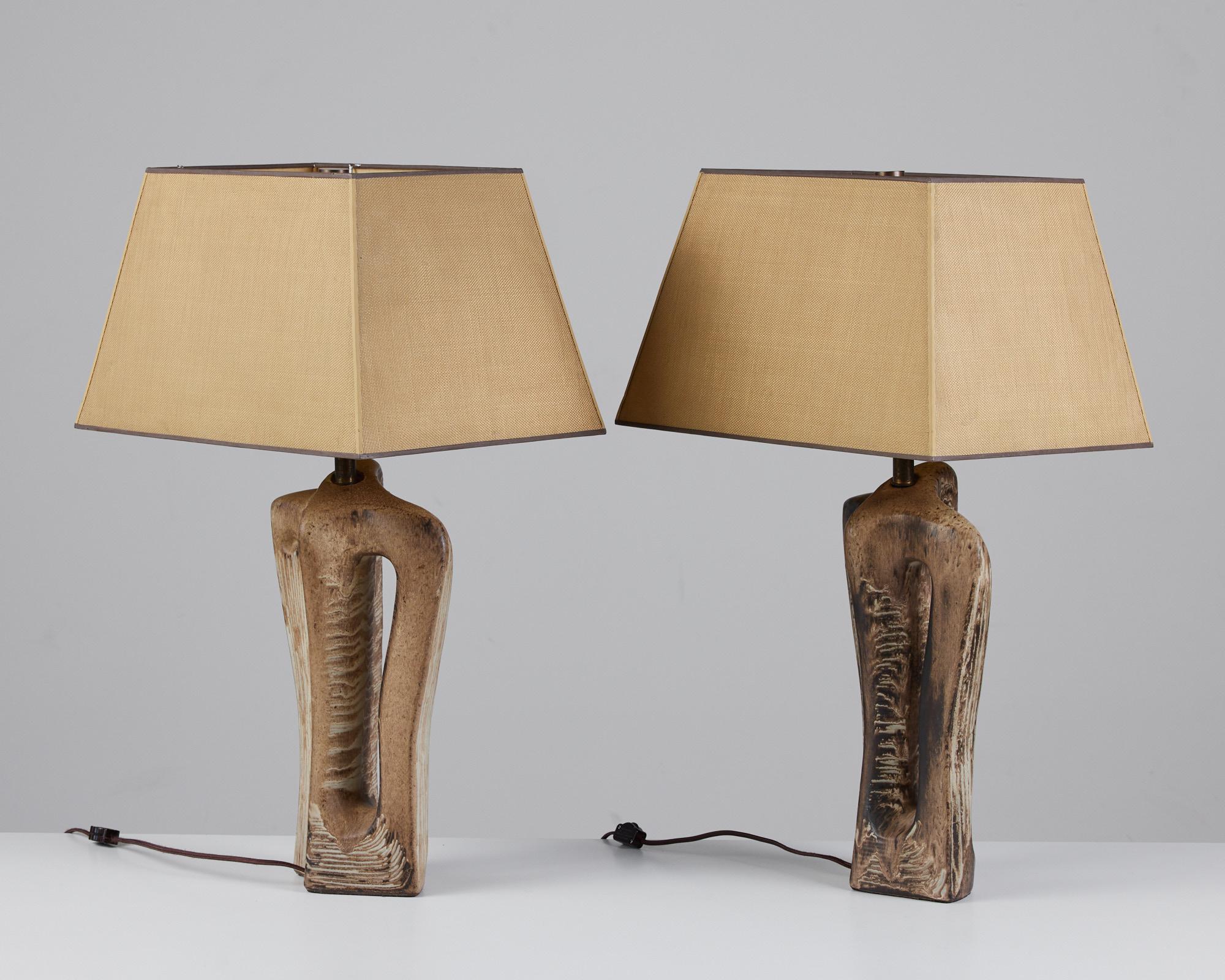 Pair of Marianna Von Allesch Ceramic Lamps 1
