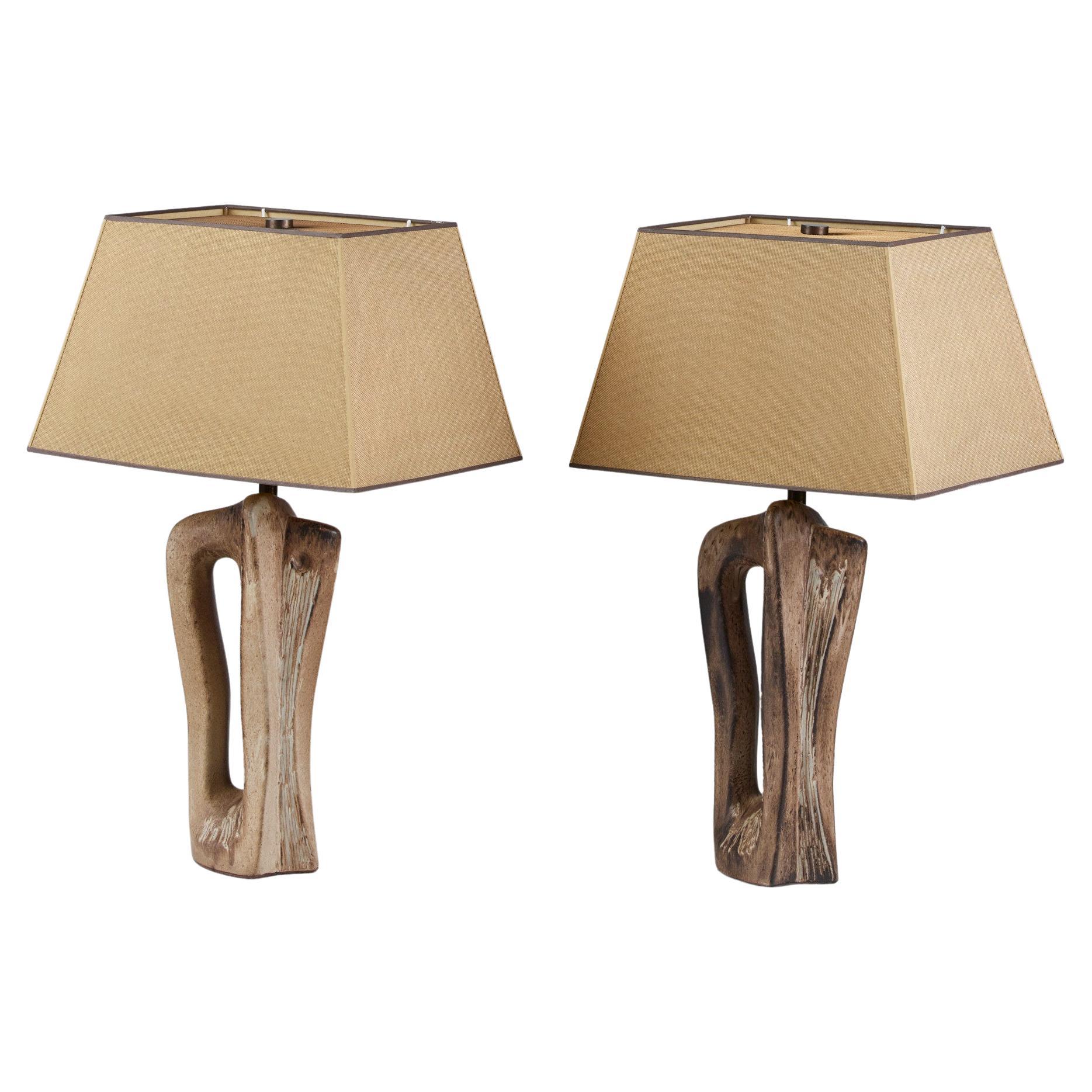 Pair of Marianna Von Allesch Ceramic Lamps