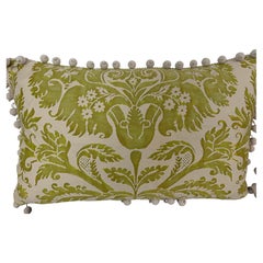Pair of Mariano Fortuny Pillows - with Designer Pom-Pom Trim