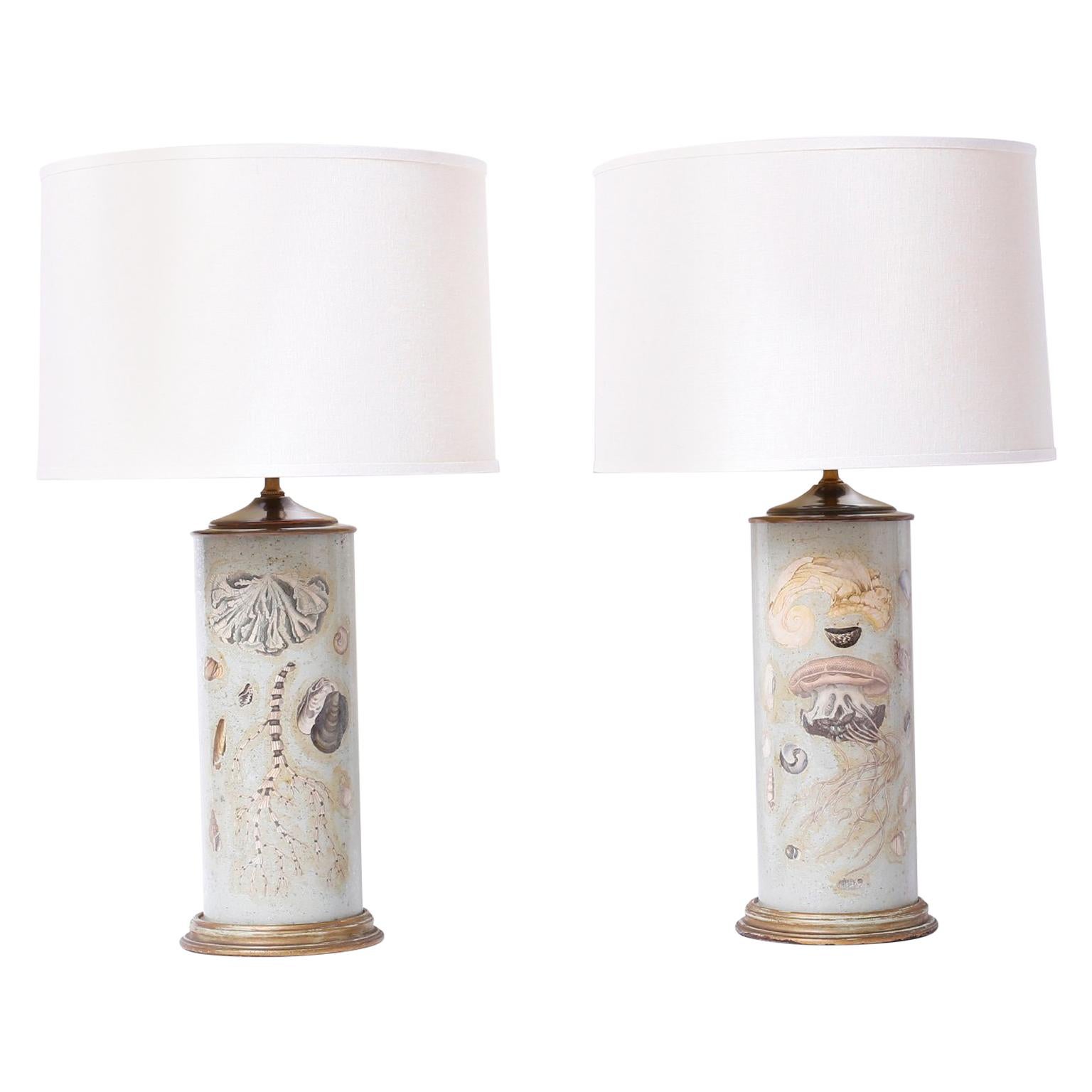 Pair of Marine Life Themed Table Lamps