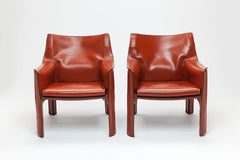 Pair of Mario Bellini CAB Lounge Chairs by Cassina, 1980s