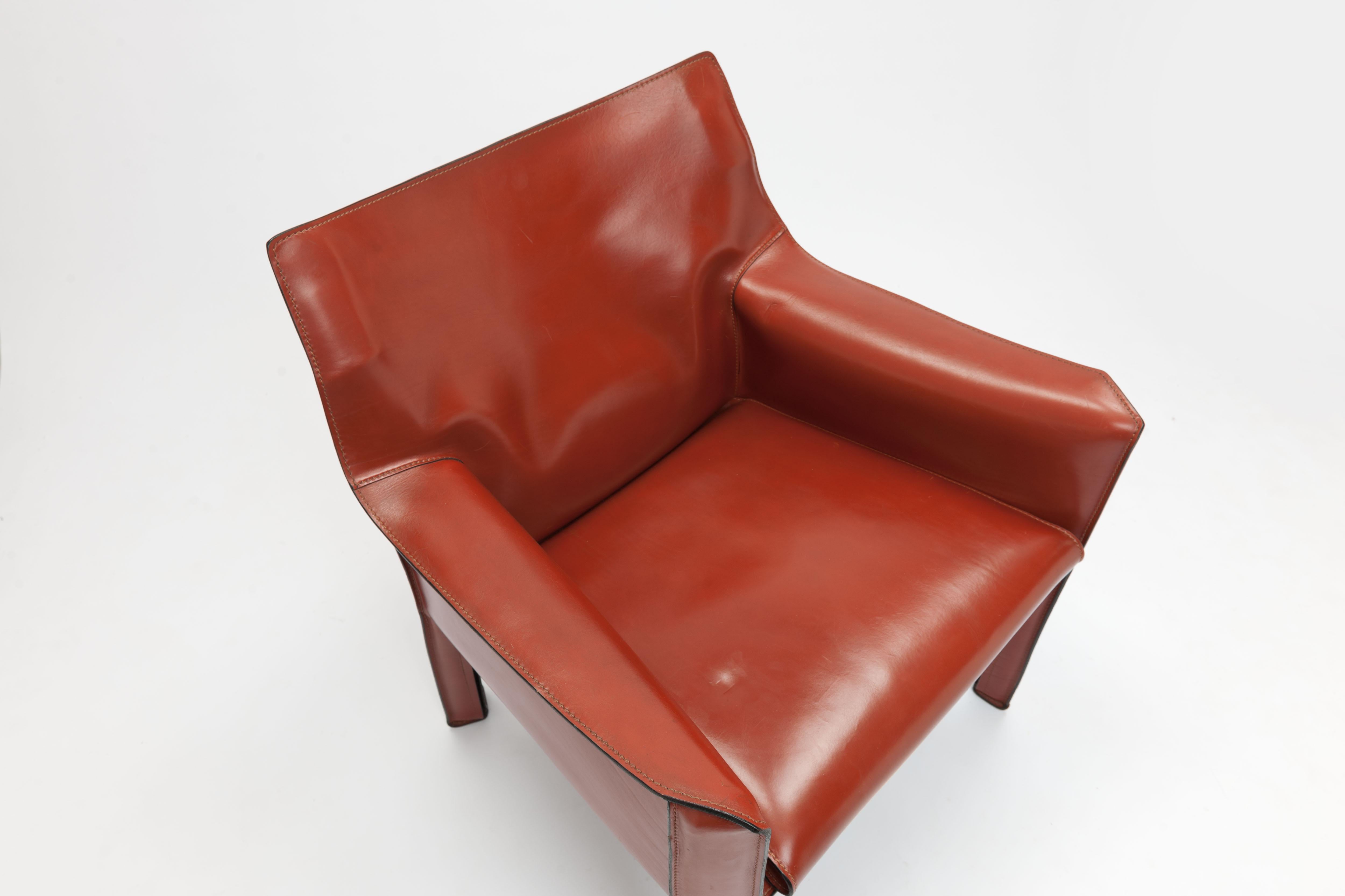 Pair of Mario Bellini CAB Lounge Chairs by Cassina, 1980s 2