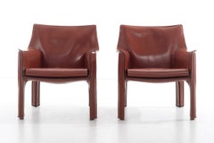 Pair of Mario Bellini Cab Lounge Chairs
