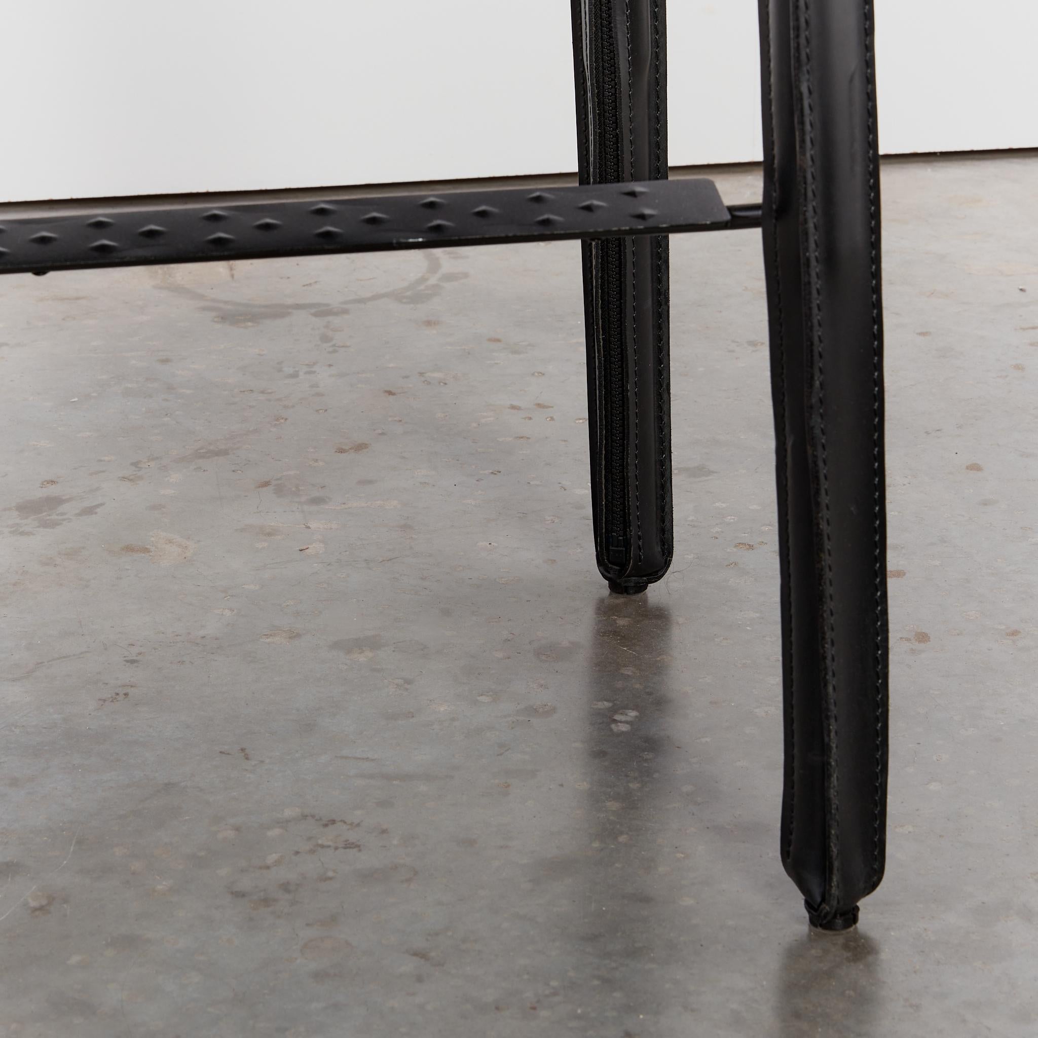 Pair of Mario Bellini CAB Stools for Cassina in Black Leather 4