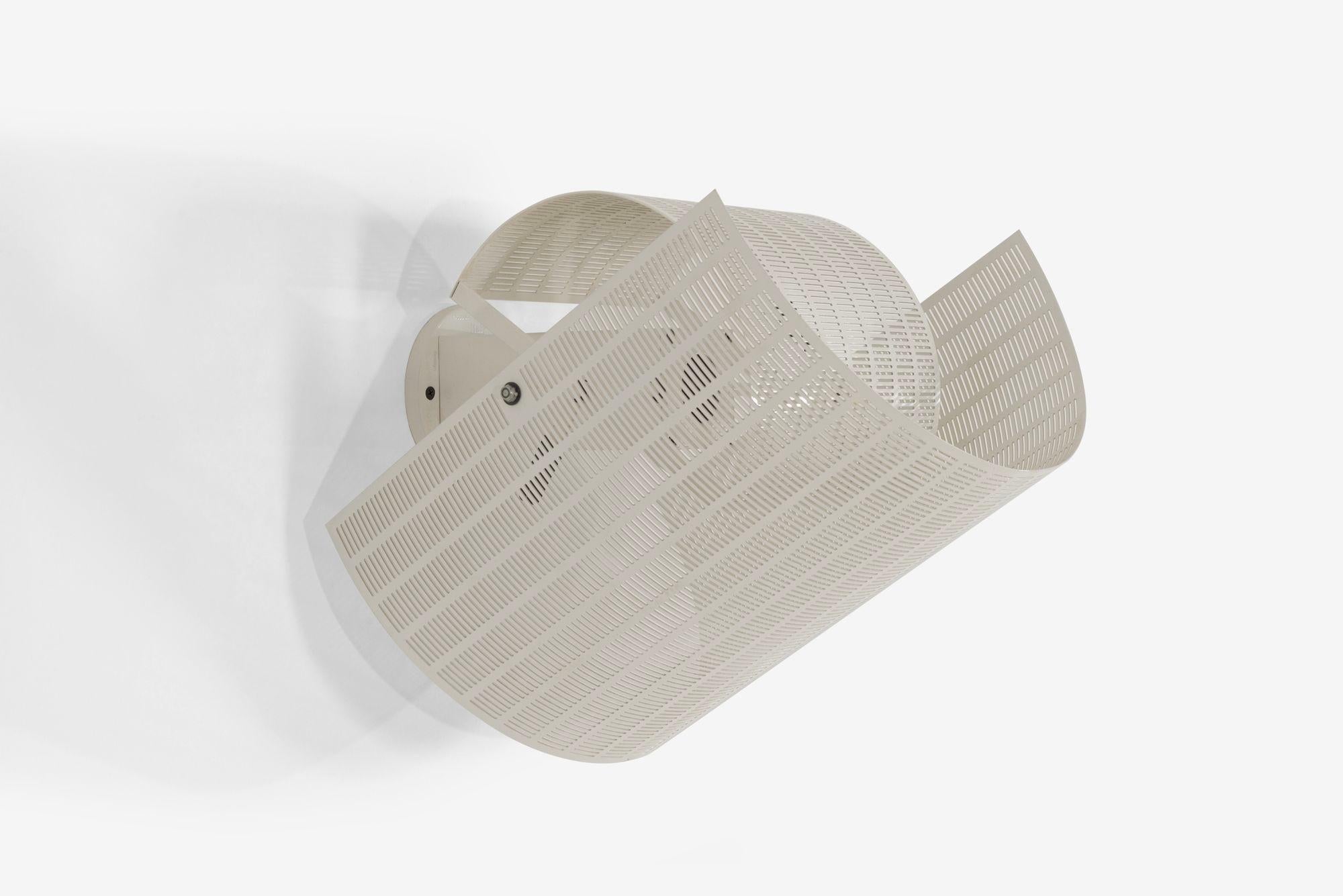 Pareja de apliques Mario Botta para Artemide Shogun Blanco, 1986 Metal en venta