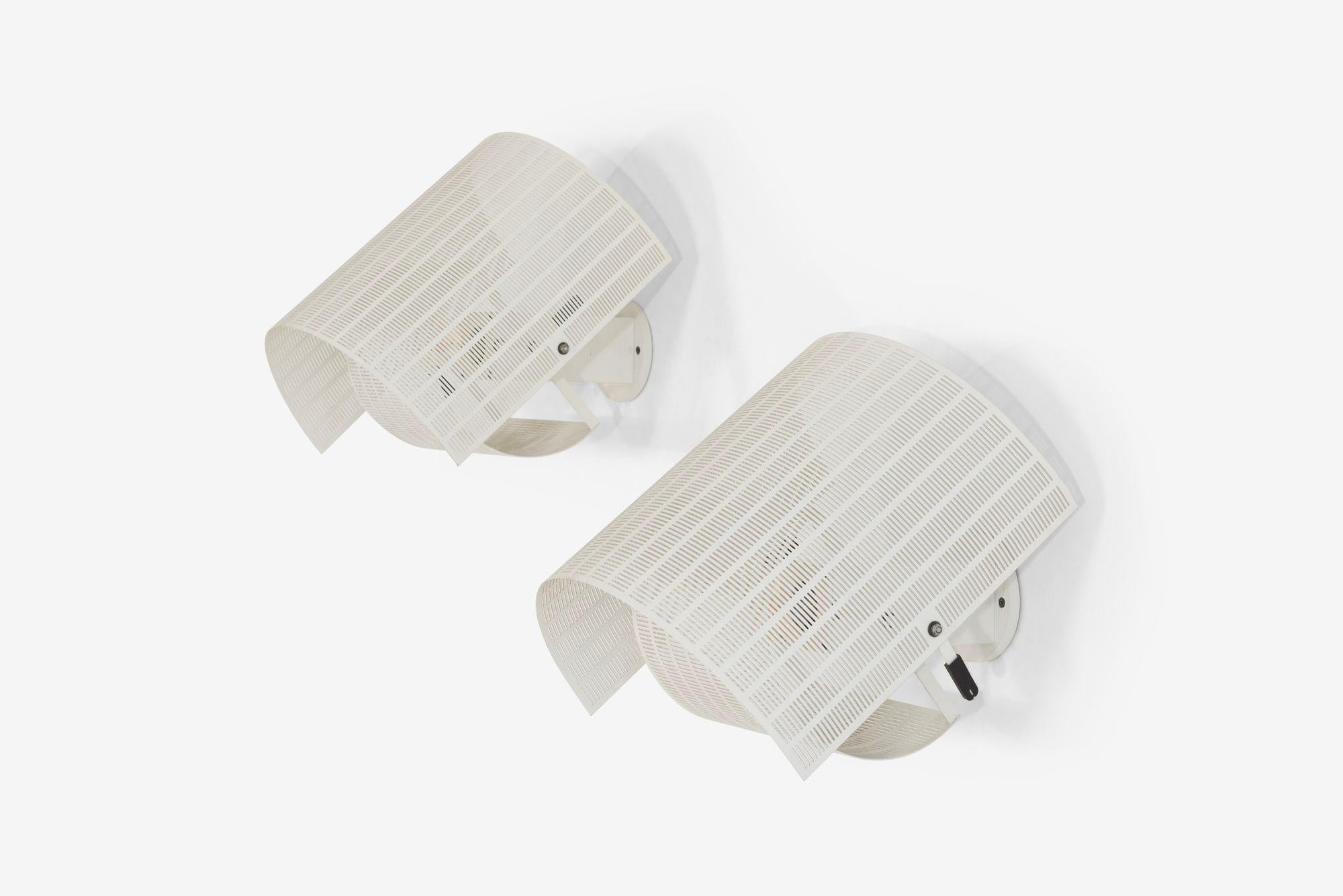 Pareja de apliques Mario Botta para Artemide Shogun Blanco, 1986 en venta 1