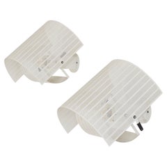 Coppia di lampade da parete Shogun White di Mario Botta per Artemide, 1986