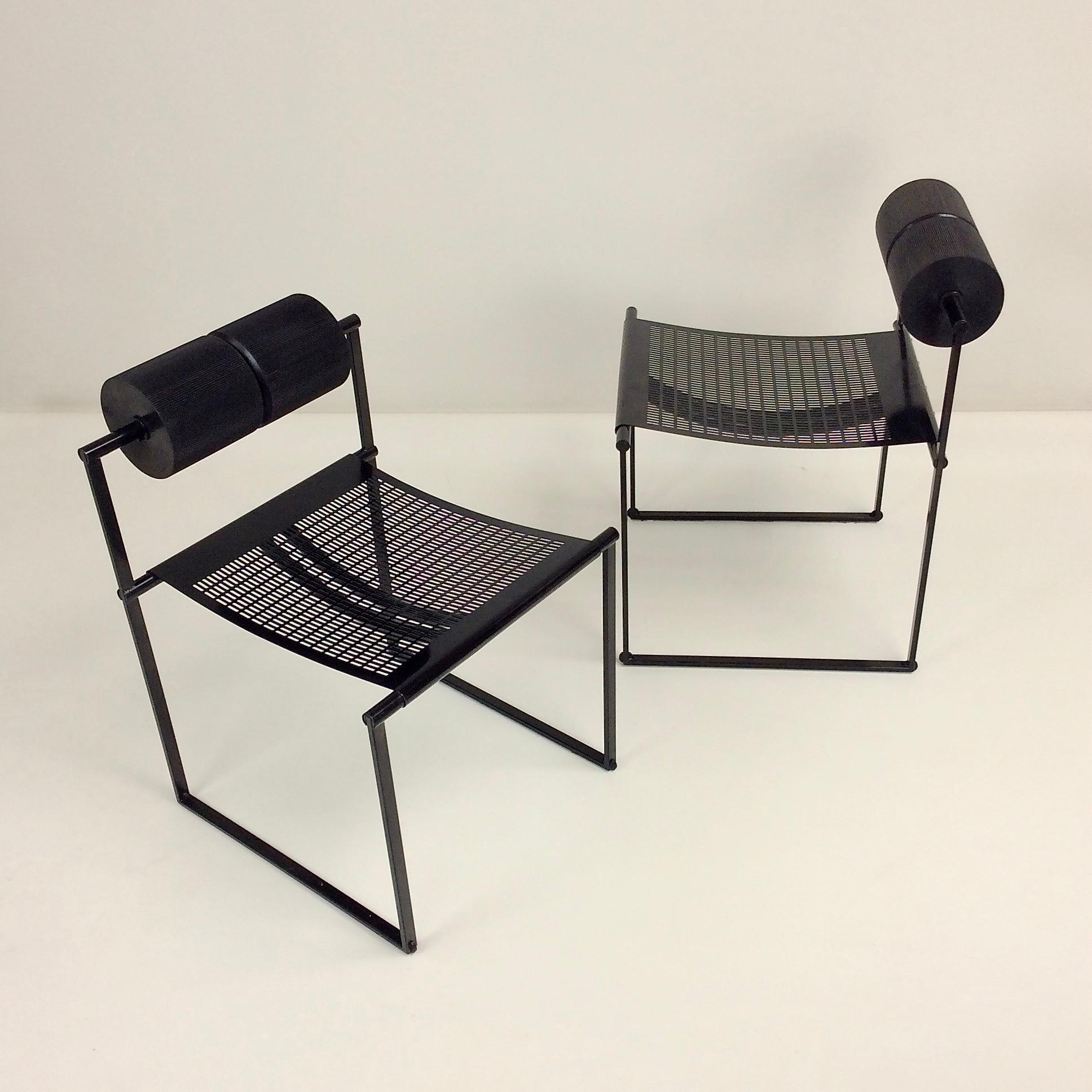 Enameled Pair of Mario Botta Prima Model Chair by Alias, 1982, Italy