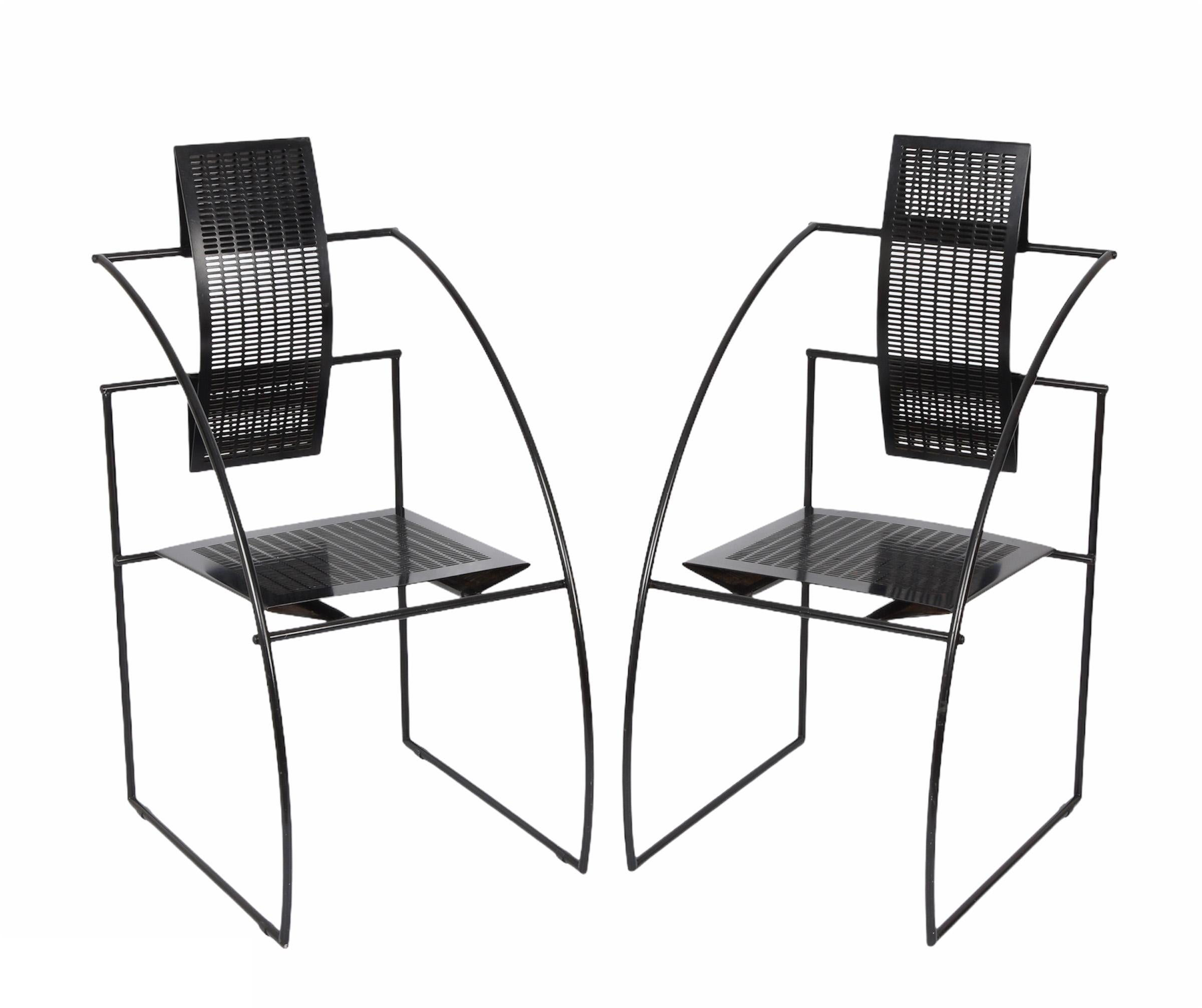 Post-Modern Pair of Mario Botta Quinta Italian Chairs for Alias, 1985