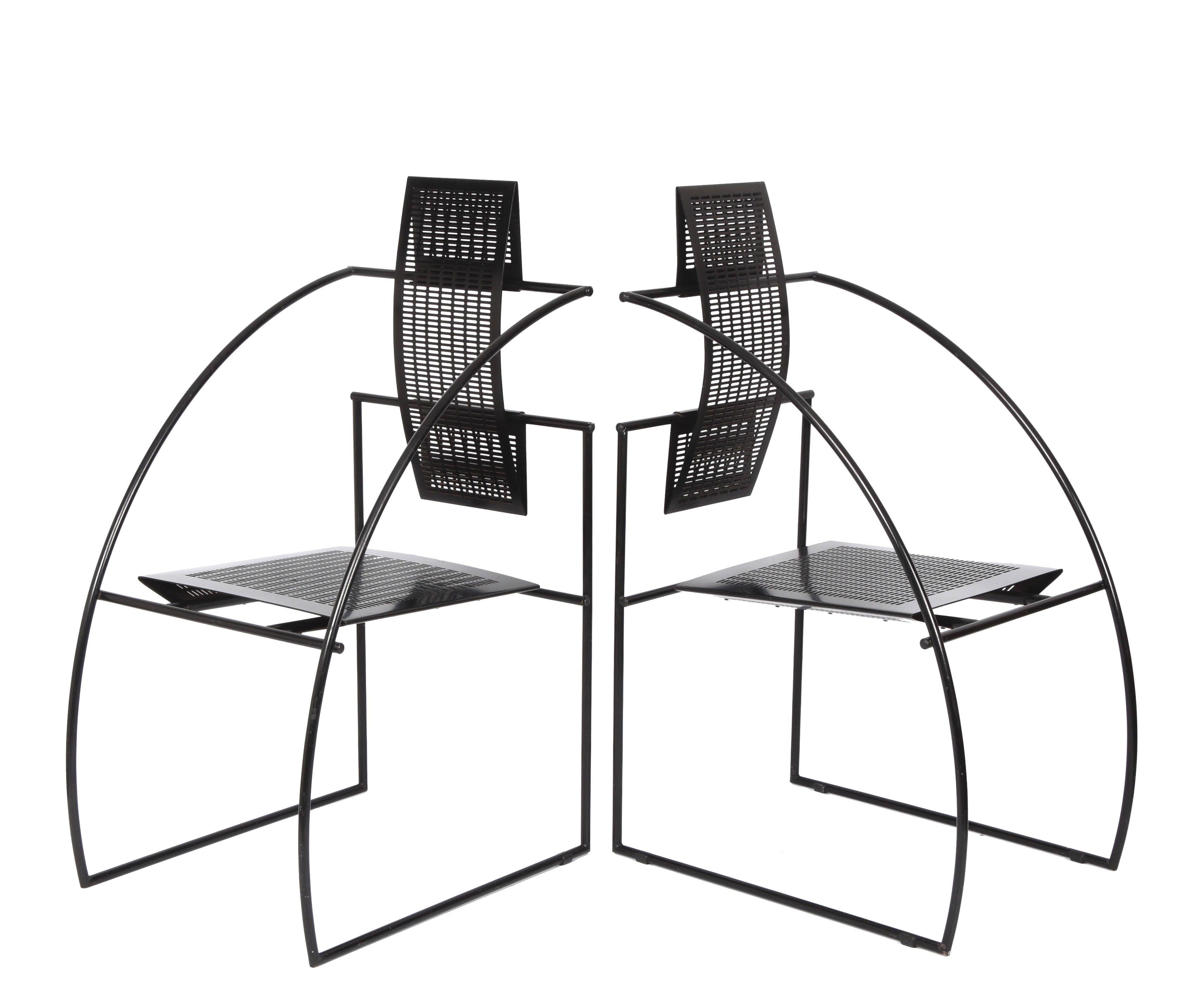 Metal Pair of Mario Botta Quinta Italian Chairs for Alias, 1985