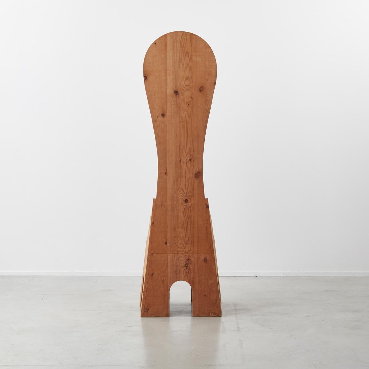 Mid-Century Modern Pair of Mario Ceroli Fratina Chairs, Mobili Nella Valle, Italy, 1972