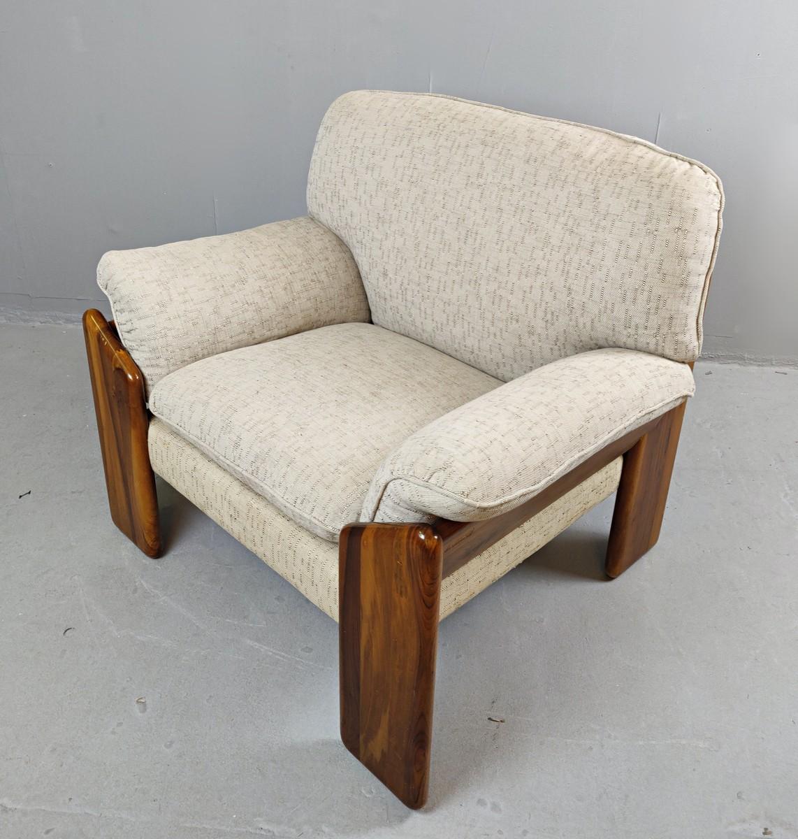 Wood Pair of Mario Marenco Armchairs, Italy, 1980s