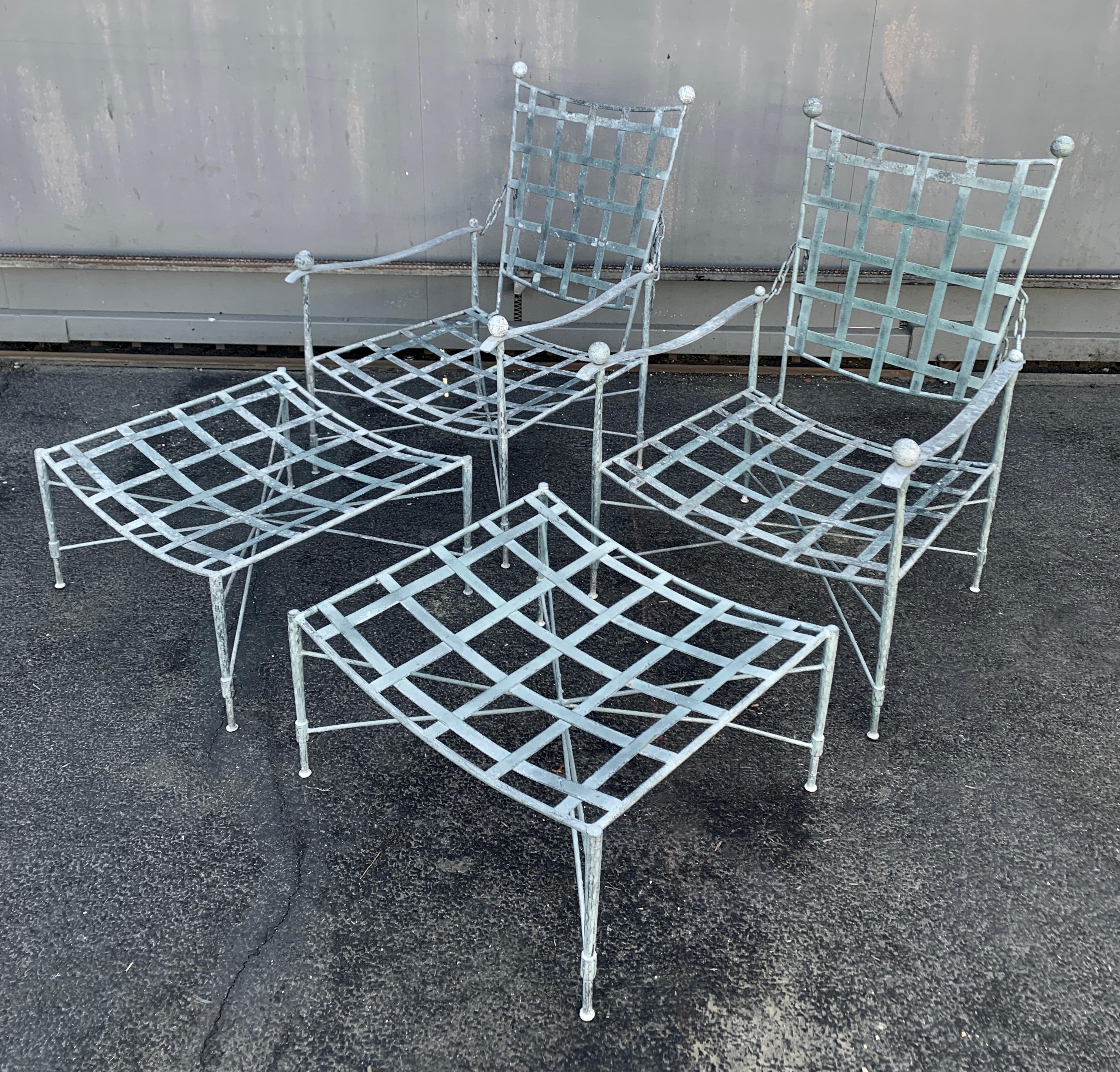 Pair of Mario Papperzini Chairs and Ottomans for John Salterini 5