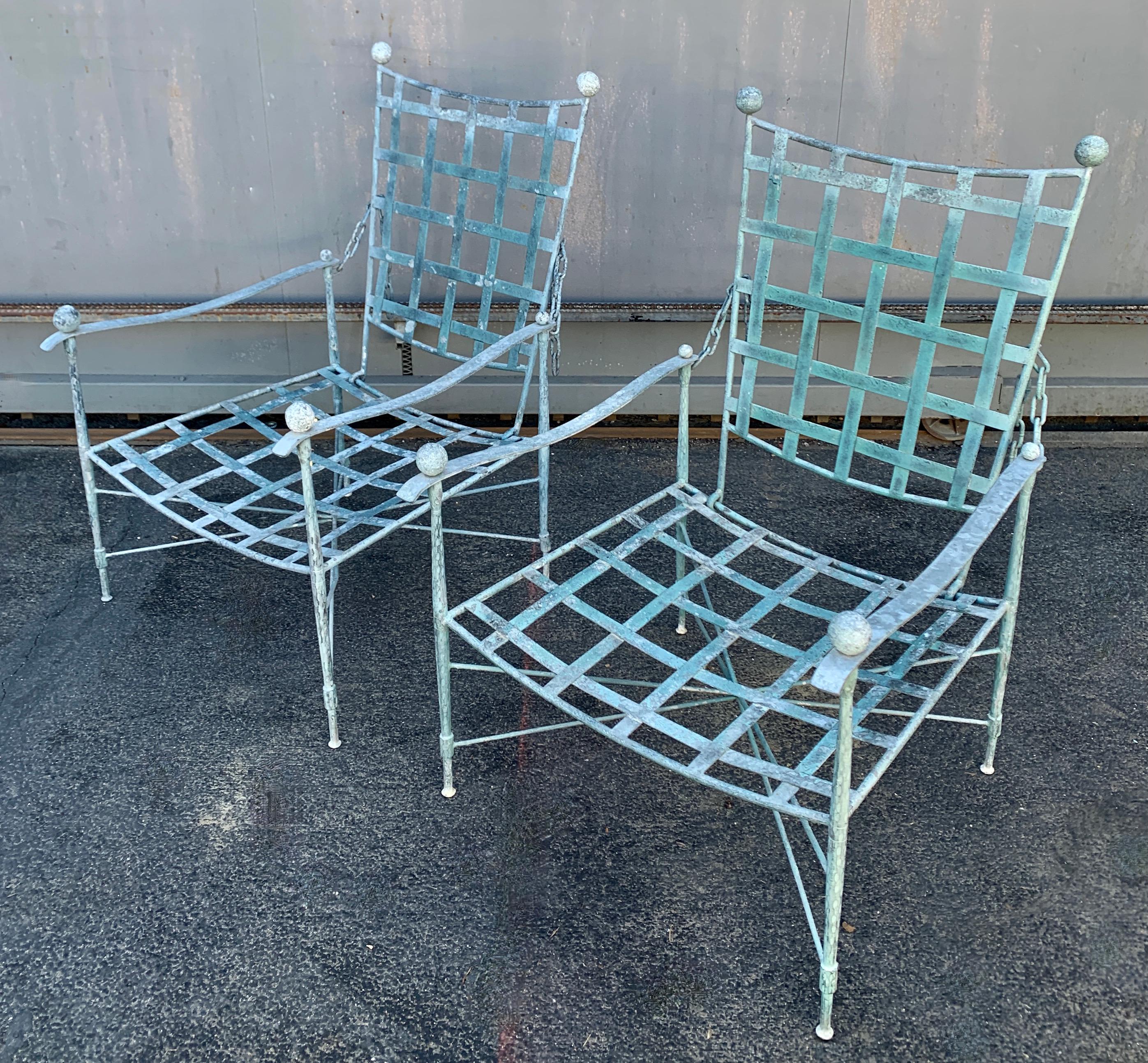 Mid-Century Modern Pair of Mario Papperzini Chairs and Ottomans for John Salterini
