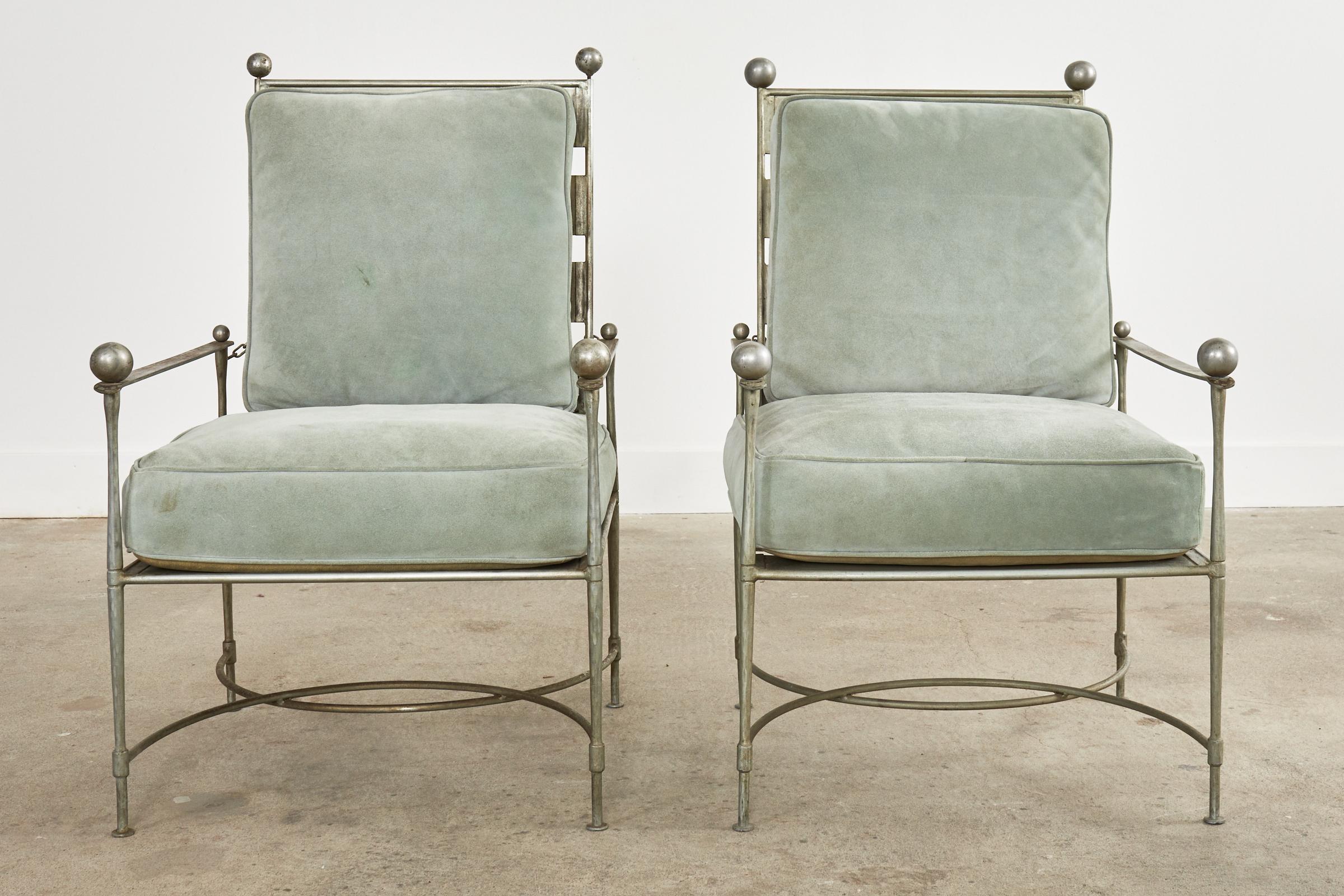Mid-Century Modern Pair of Mario Papperzini for Salterini Garden Reclining Lounge Chairs