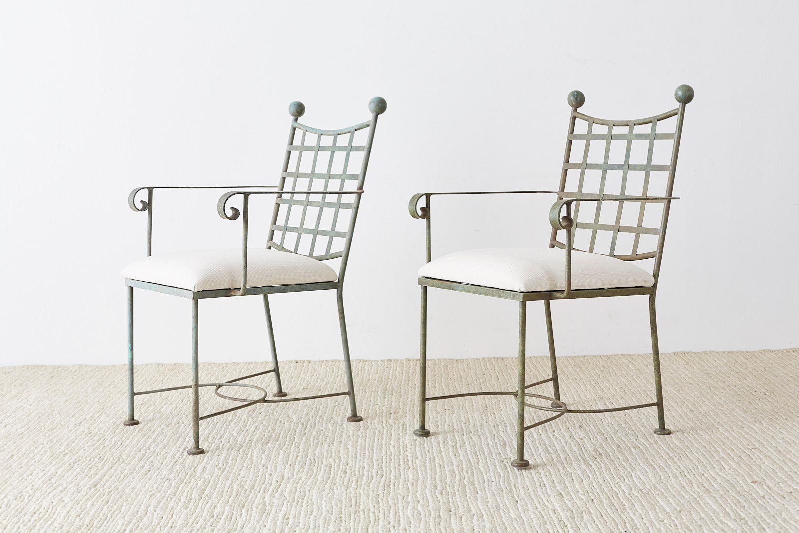 Mid-Century Modern Pair of Mario Papperzini for Salterini Style Garden Chairs