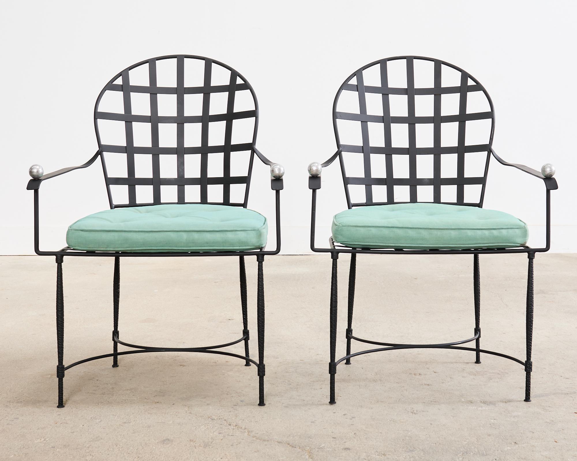 Garten-Esszimmerstühle von Mario Papperzini für Salterini, Paar  (Neoklassisch) im Angebot