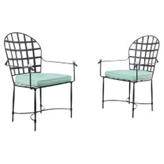 Pair of Mario Papperzini for Salterini Style Garden Dining Chairs
