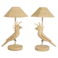 Pair of Mario Torres Cockatoo Table Lamps