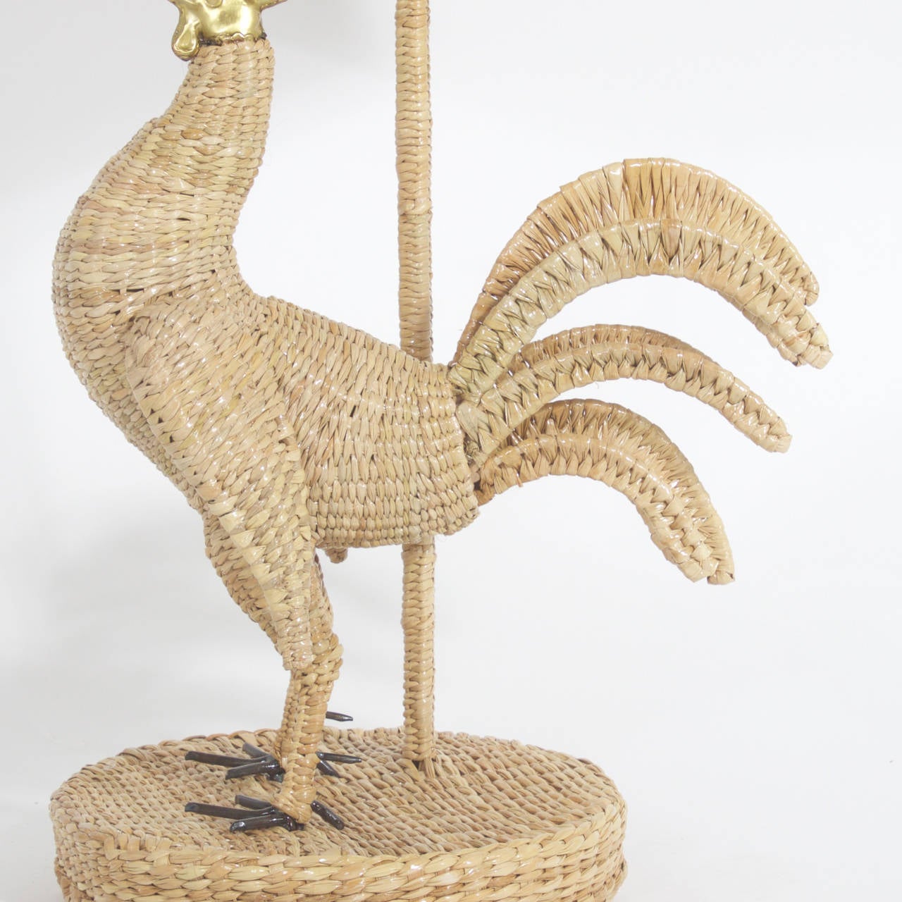Mexican Pair of Mario Torres Rooster Table Lamps