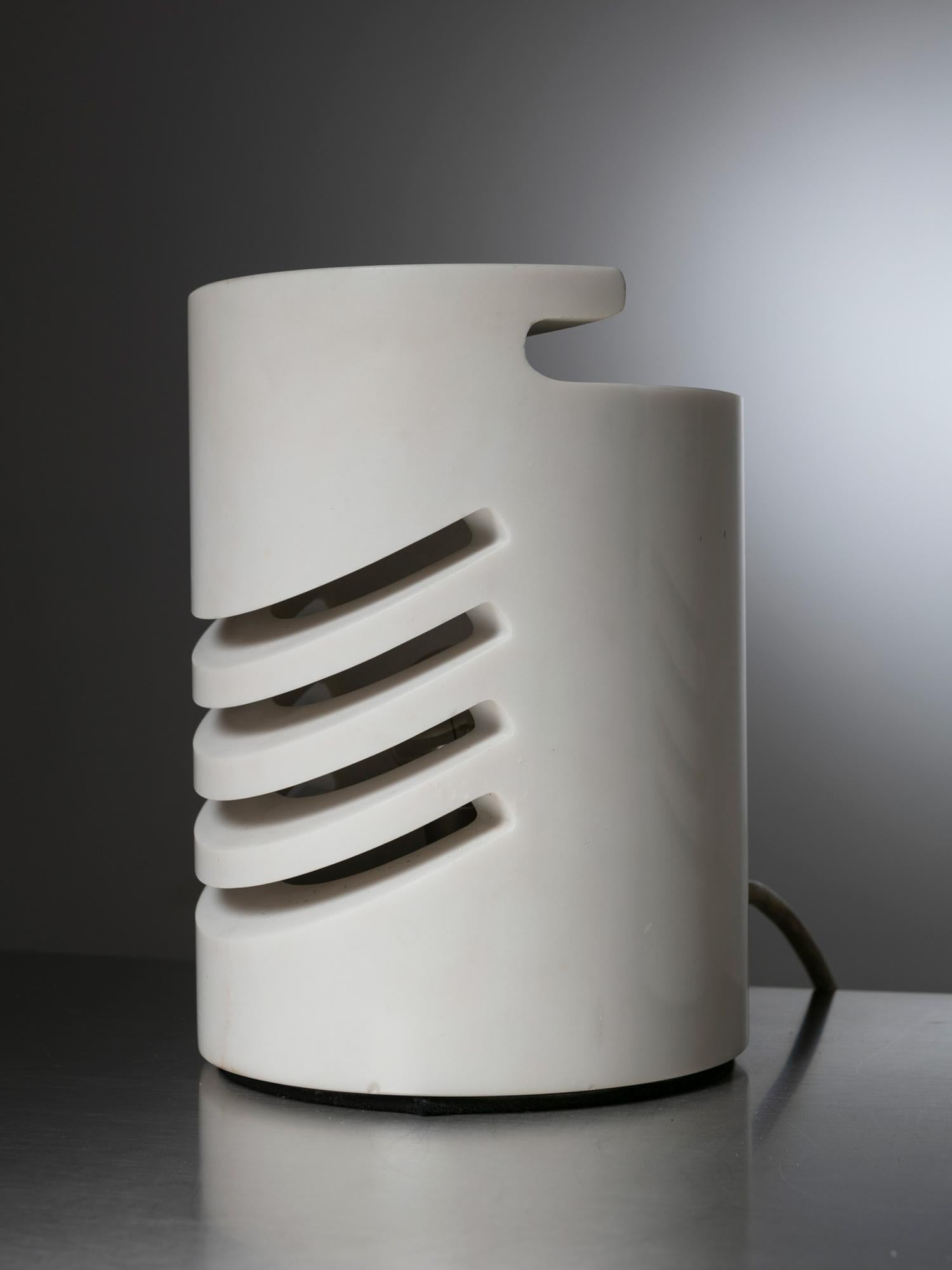 Paar Tischlampen aus Carrara-Marmor „Maris“ von Gresleri für Sirrah, Italien, 1960er Jahre im Zustand „Gut“ im Angebot in Milan, IT