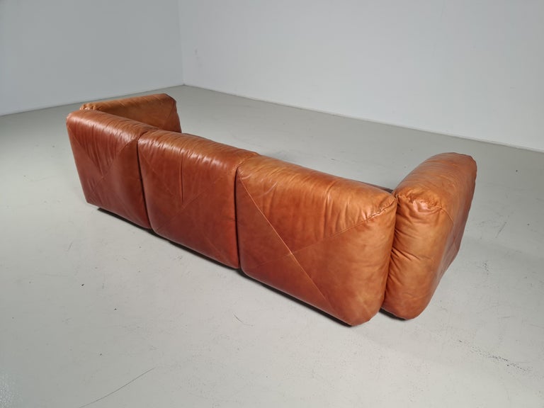 Mid-Century Modern  Marius & Marius 3-Seater Sofa by Mario Marenco for Arflex, 1970s