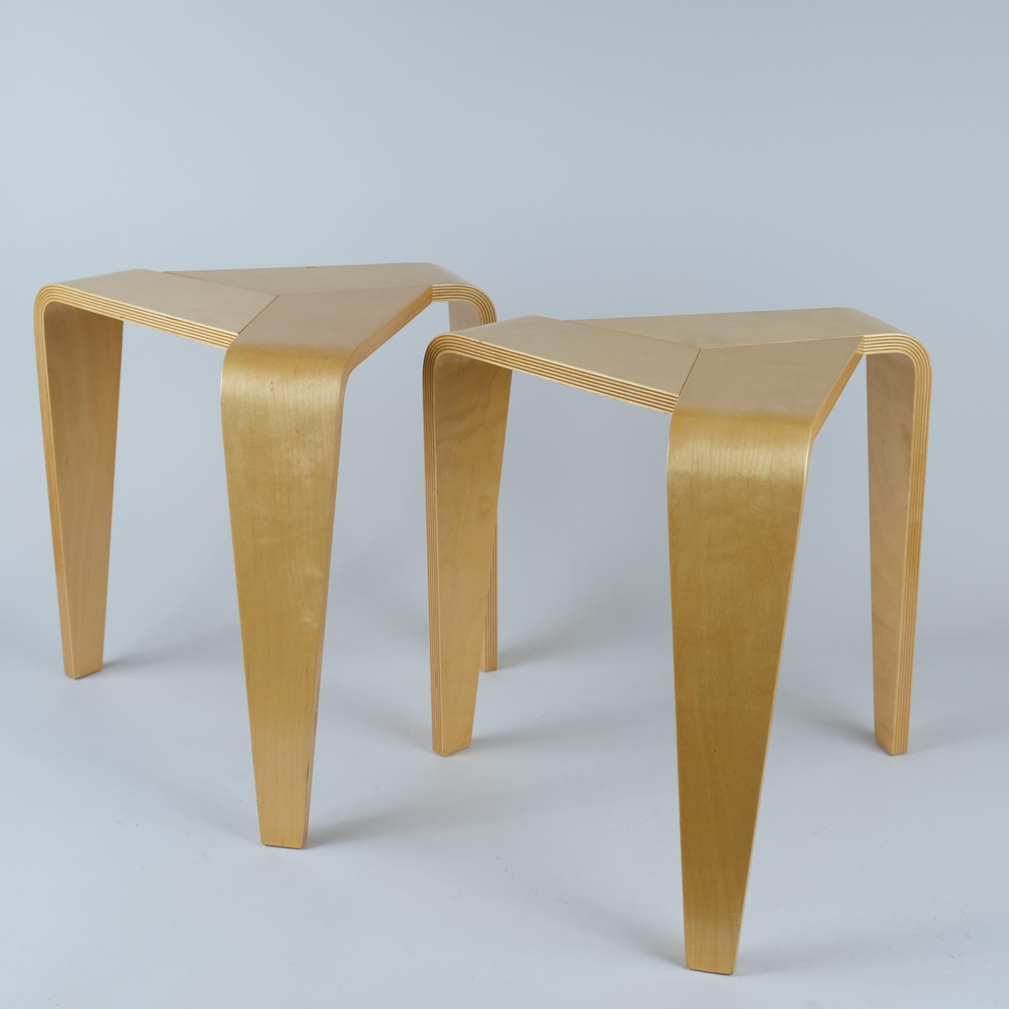 Pair of Marke Niskala-Luostarinen Dismantable Stools, Oy Stockmann Ab, 1950s For Sale 5