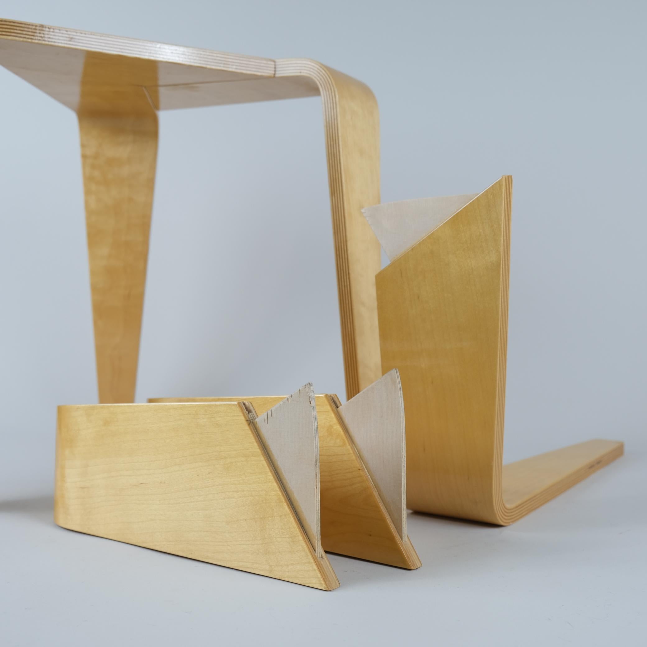 Pair of Marke Niskala-Luostarinen Dismantable Stools, Oy Stockmann Ab, 1950s For Sale 1