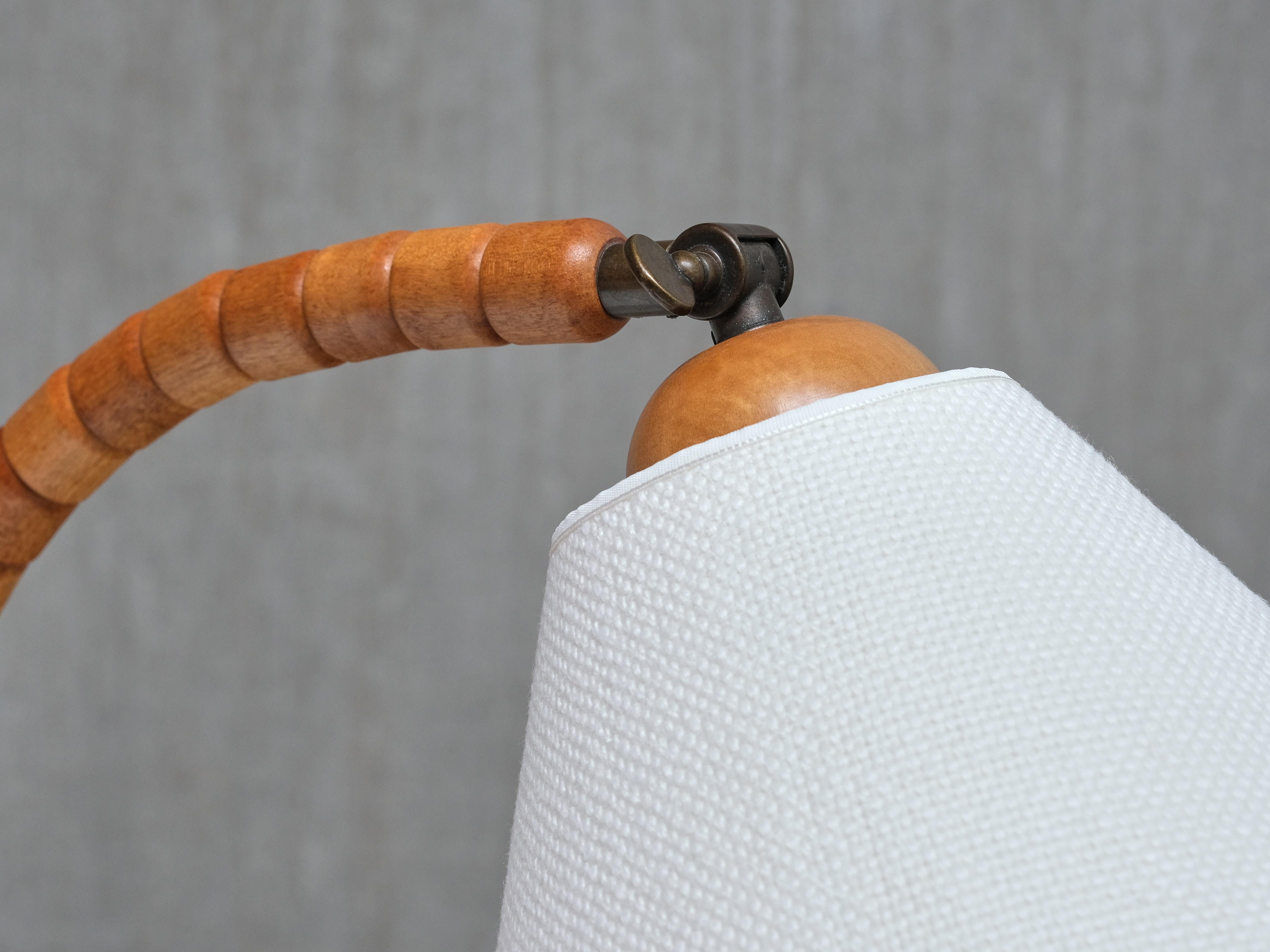 Paar Markslöjd skulpturale verstellbare Tischlampen aus Buche, Schweden, 1960er Jahre im Angebot 4