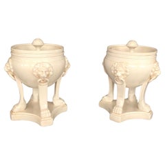 Vintage Pair of Marmalade and Ice Cream Maker in Vecchia Este (Padua) Ceramics year 1960