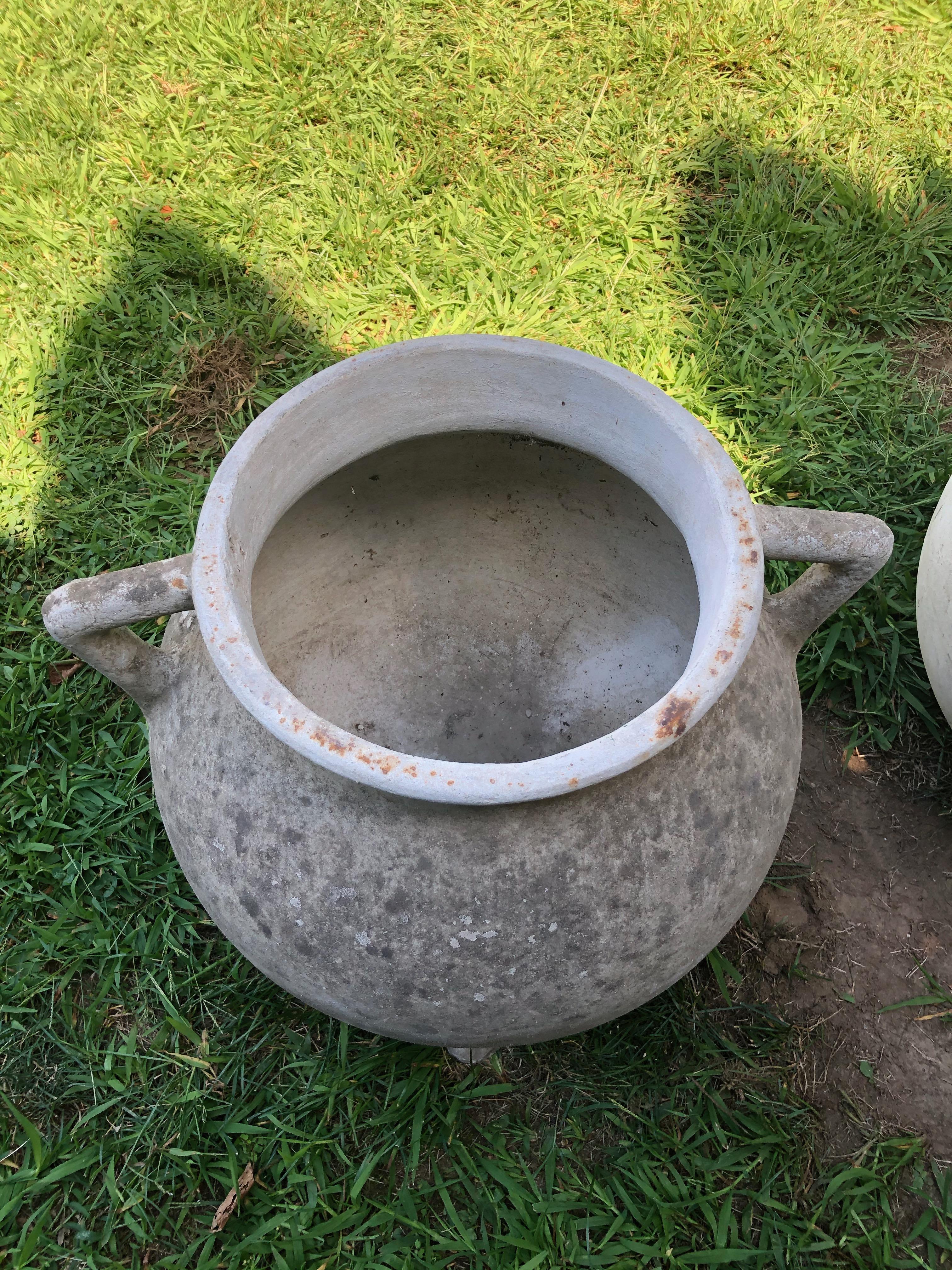 Pair of Marmite Cauldron-Form Planters Designed by Willy Guhl 1