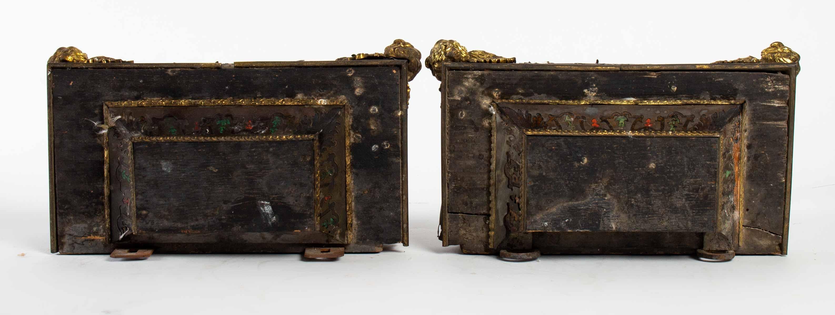 Napoleon III Pair of Marquetry and Gilt Bronze Consoles