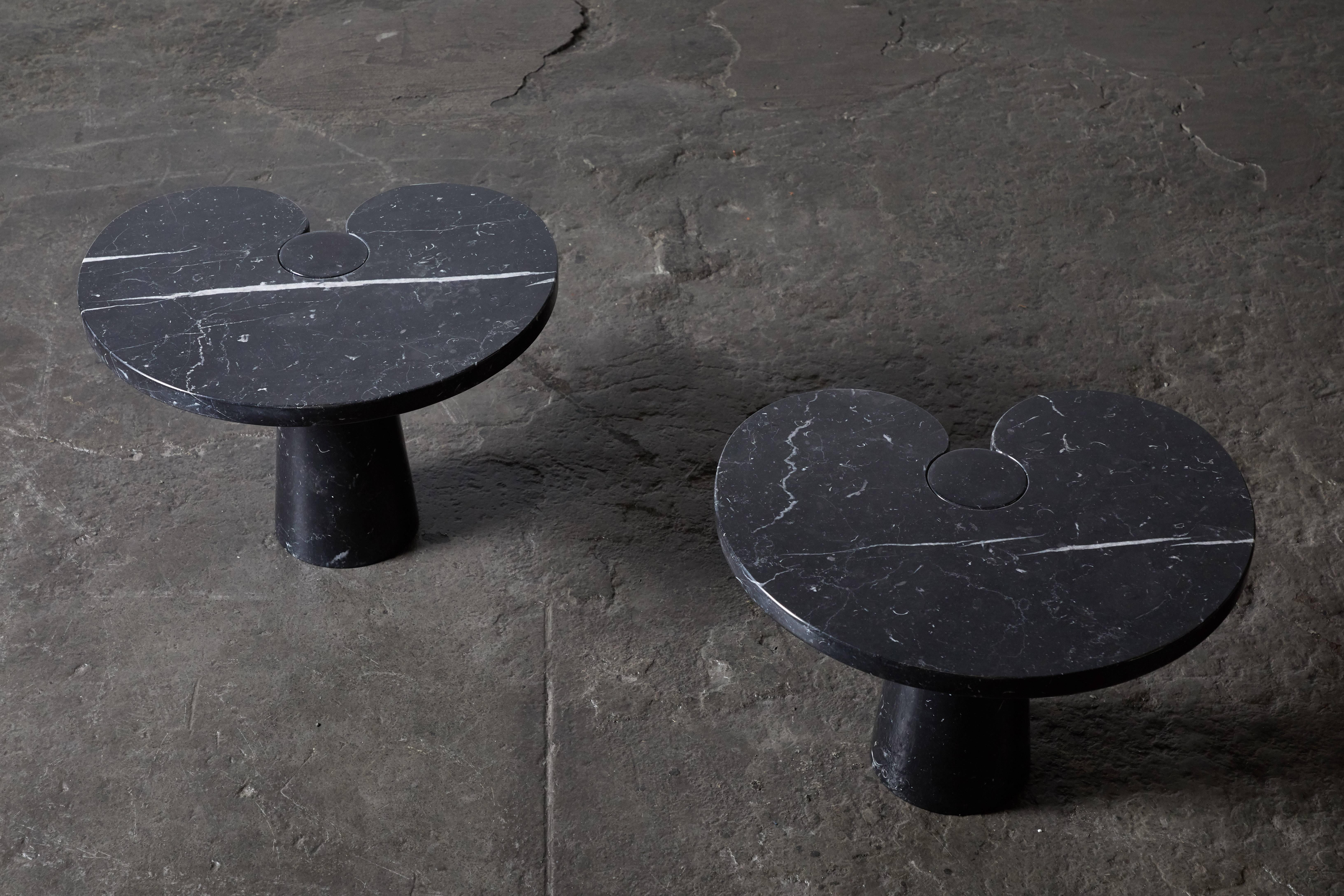 Pair of Marquina Marble Eros Occasional Tables by Angelo Mangiarotti for Skipper 3
