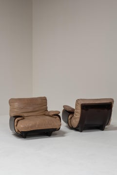 Pair of Marsala Lounge Chairs by Michel Ducaroy for Ligne Roset, France, 1970s