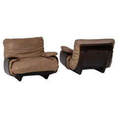 Pair of Marsala Lounge Chairs by Michel Ducaroy for Ligne Roset, France, 1970s
