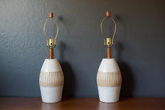 Pair of Marshall Studios Stoneware Accent Table Lamps by Jane and Gordon Martz