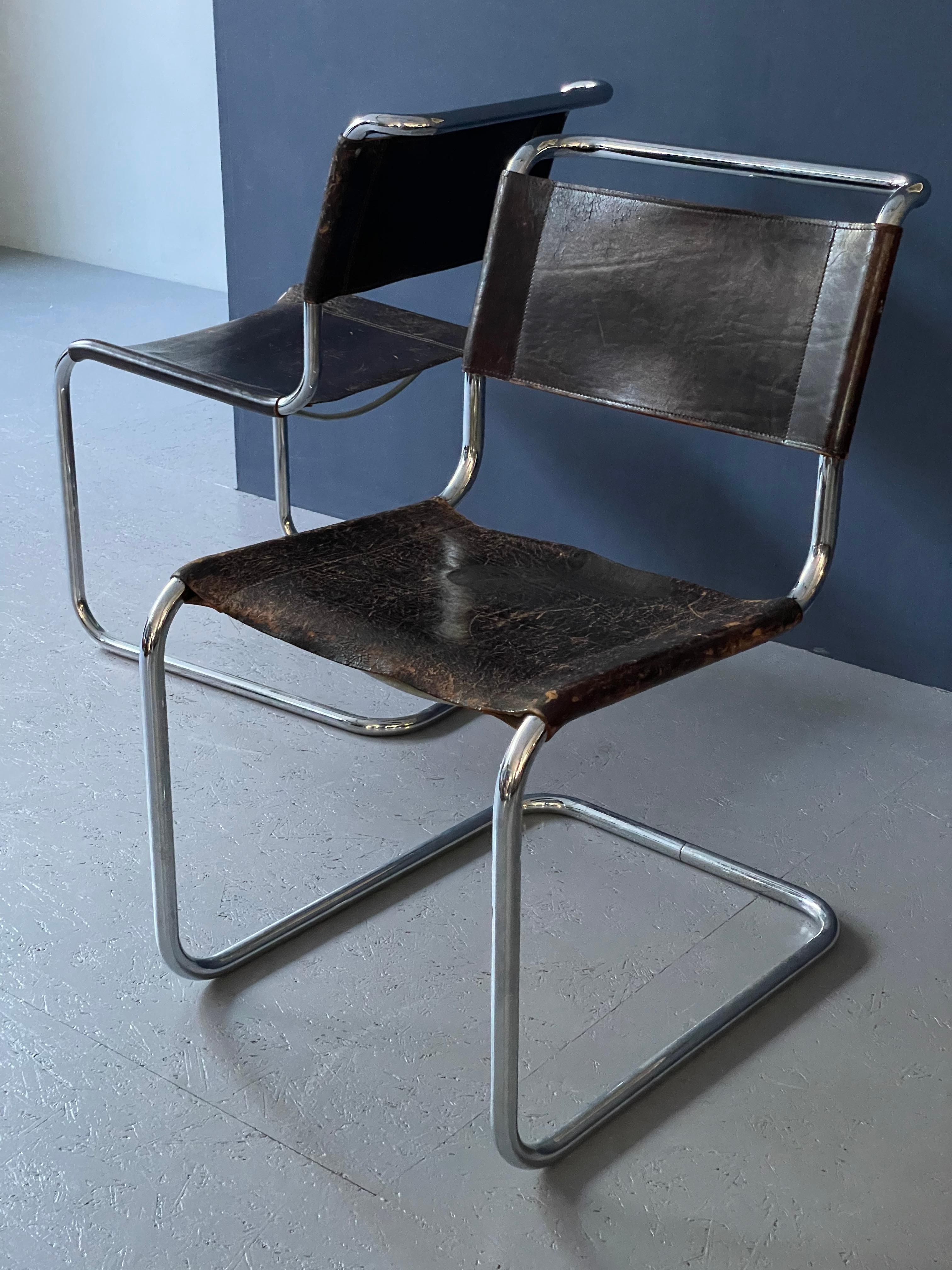 Two Mart Stam S33 Chairs from Thonet, 1980s