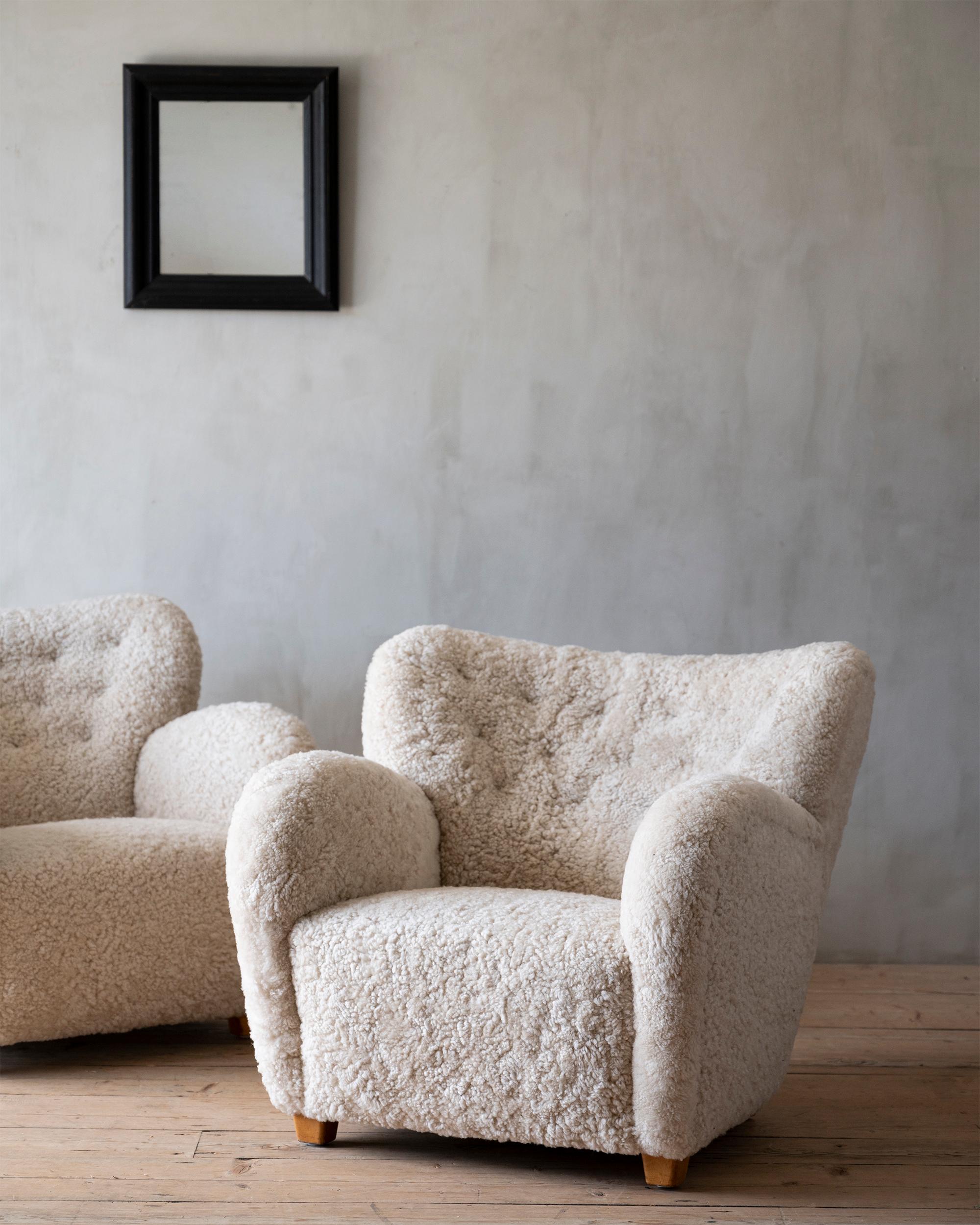 Scandinavian Modern Pair of Marta Blomstedt Lounge Chairs 
