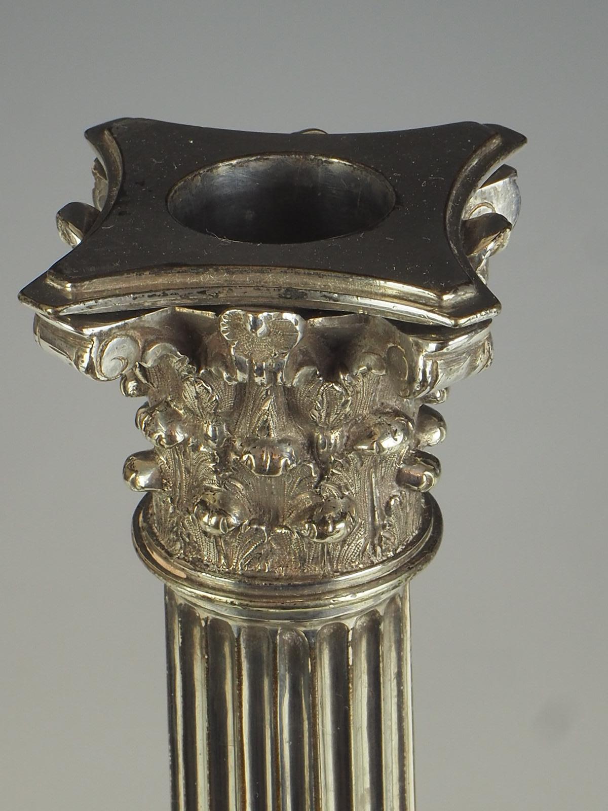 Pair of Martin Hall & Co Silver Plate Candlesticks c.1890 2